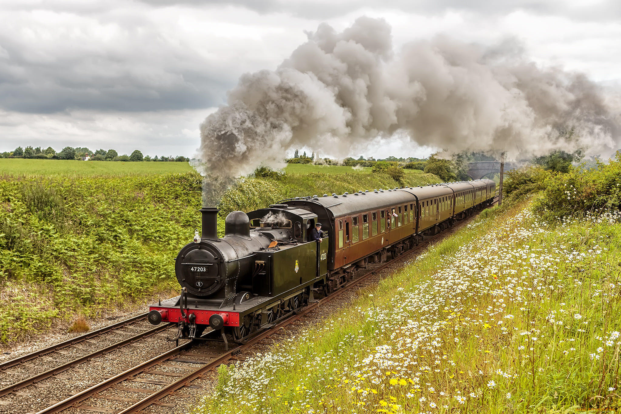 техника, паровозы, железная, паровоз, рельсы, дорога