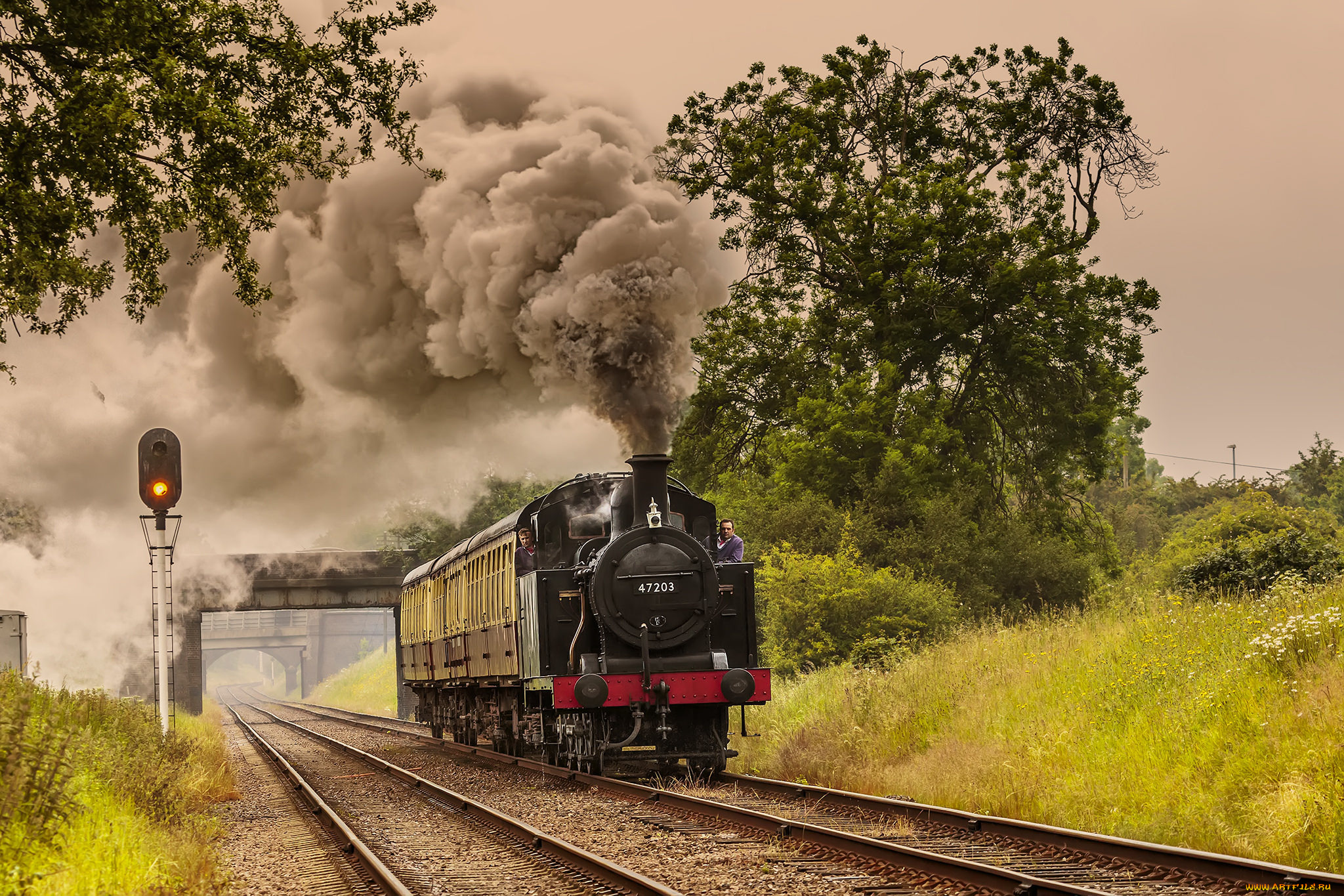 техника, паровозы, железная, рельсы, паровоз, дорога