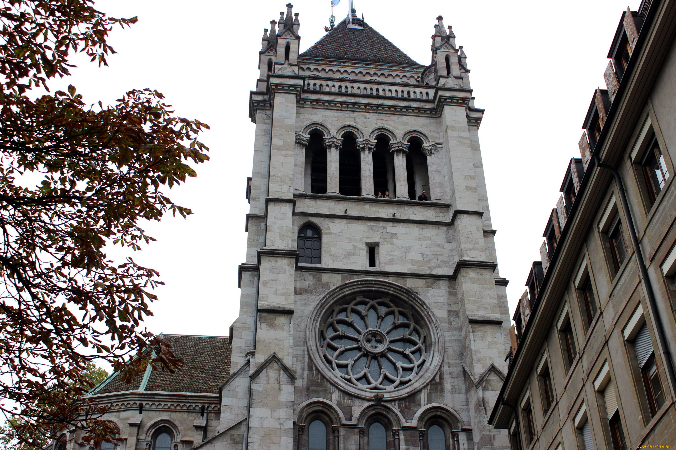 женева, города, -, католические, соборы, , костелы, , аббатства, башня