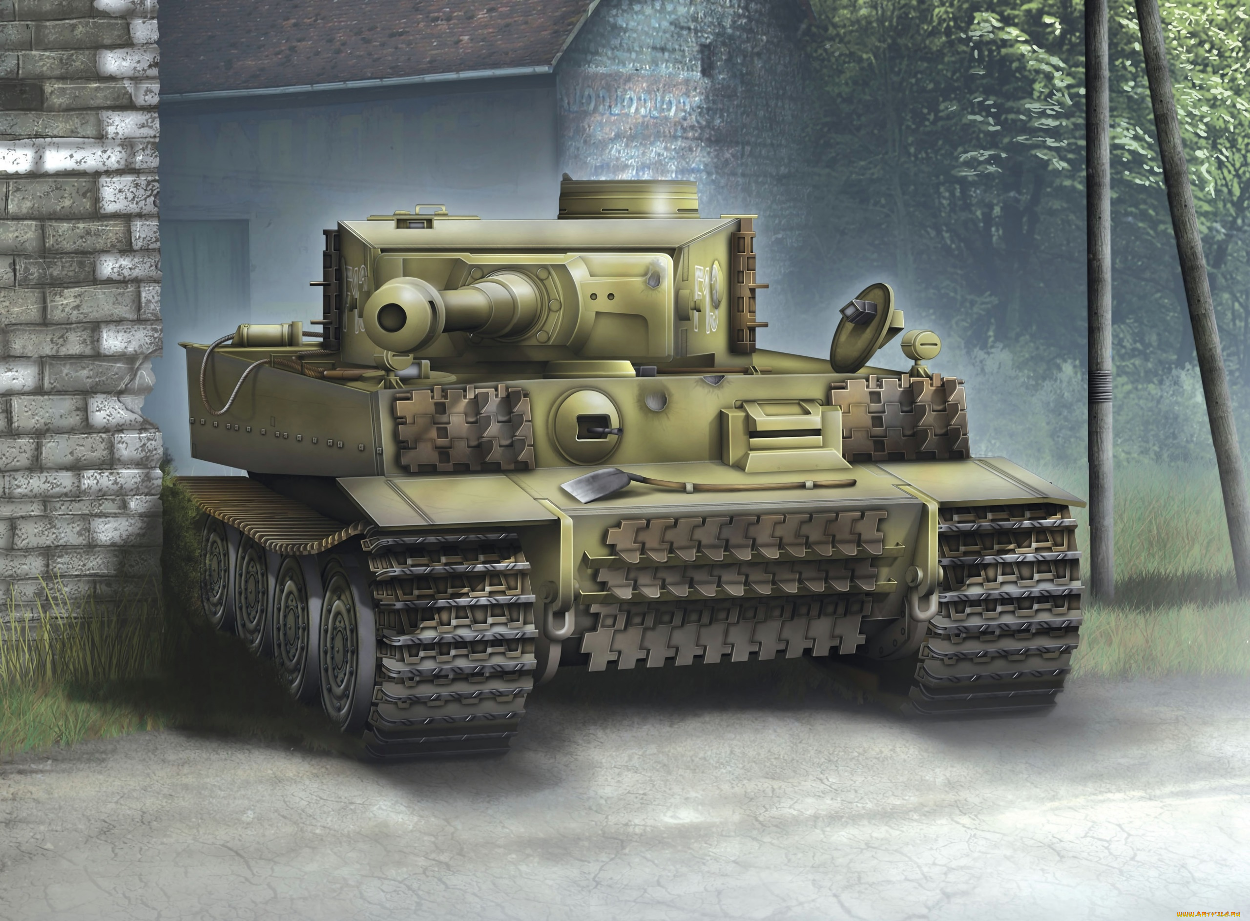 рисованное, армия, танк