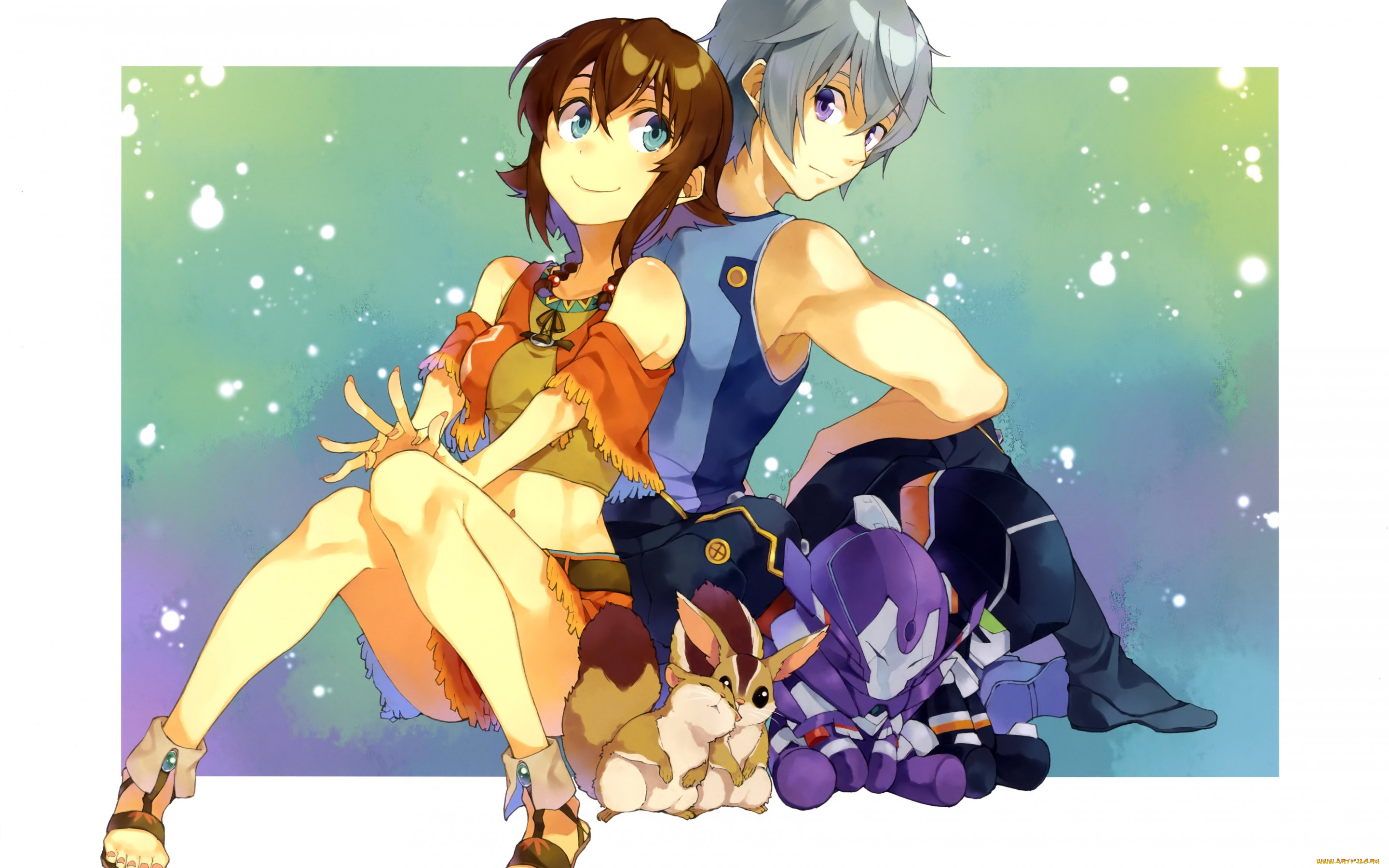 аниме, suisei, no, gargantia, suisei, no, gargantia, гаргантия, red, amy, улыбка, счастье, любовь, art