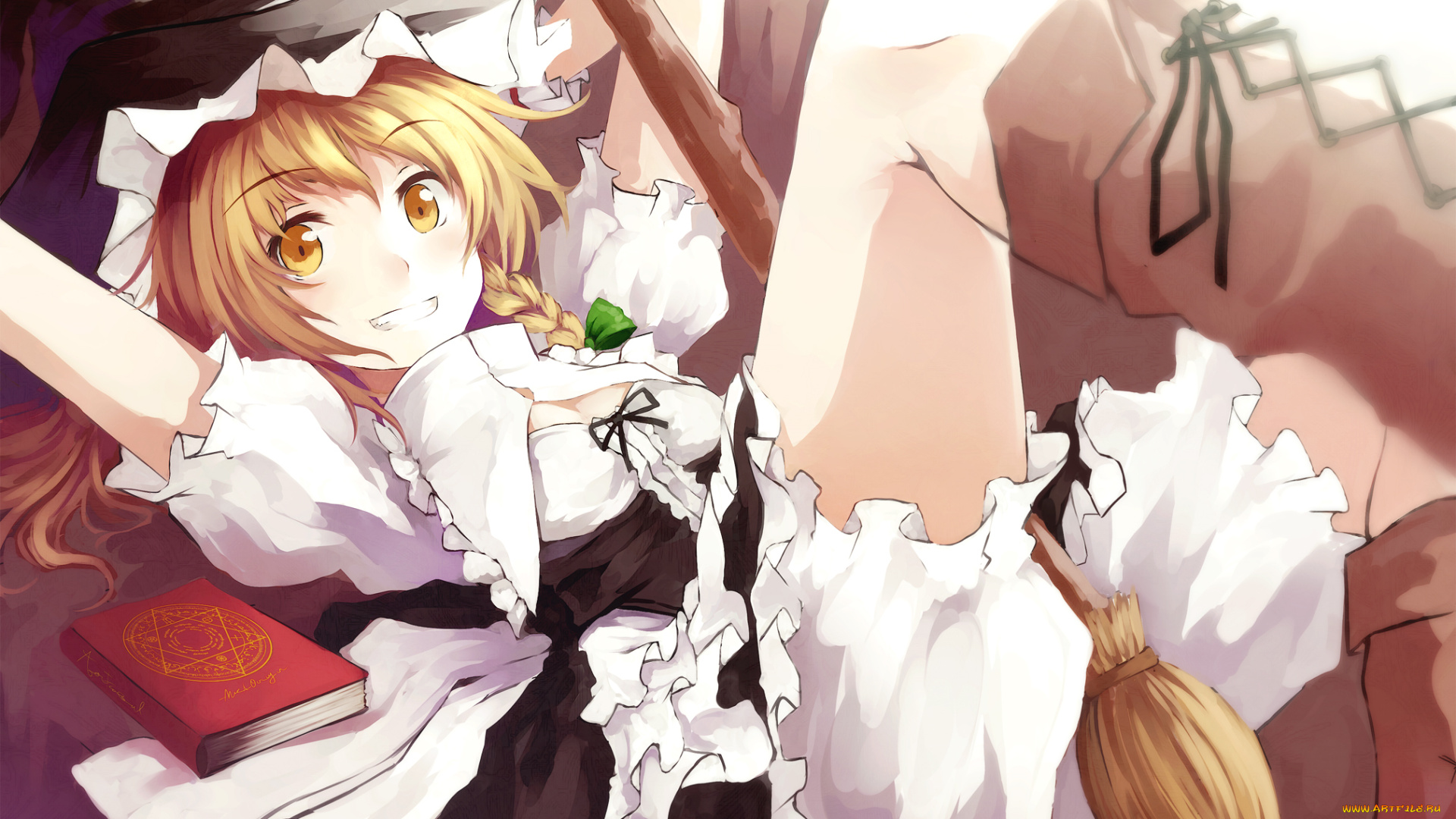 аниме, touhou, фон, взгляд, девушка