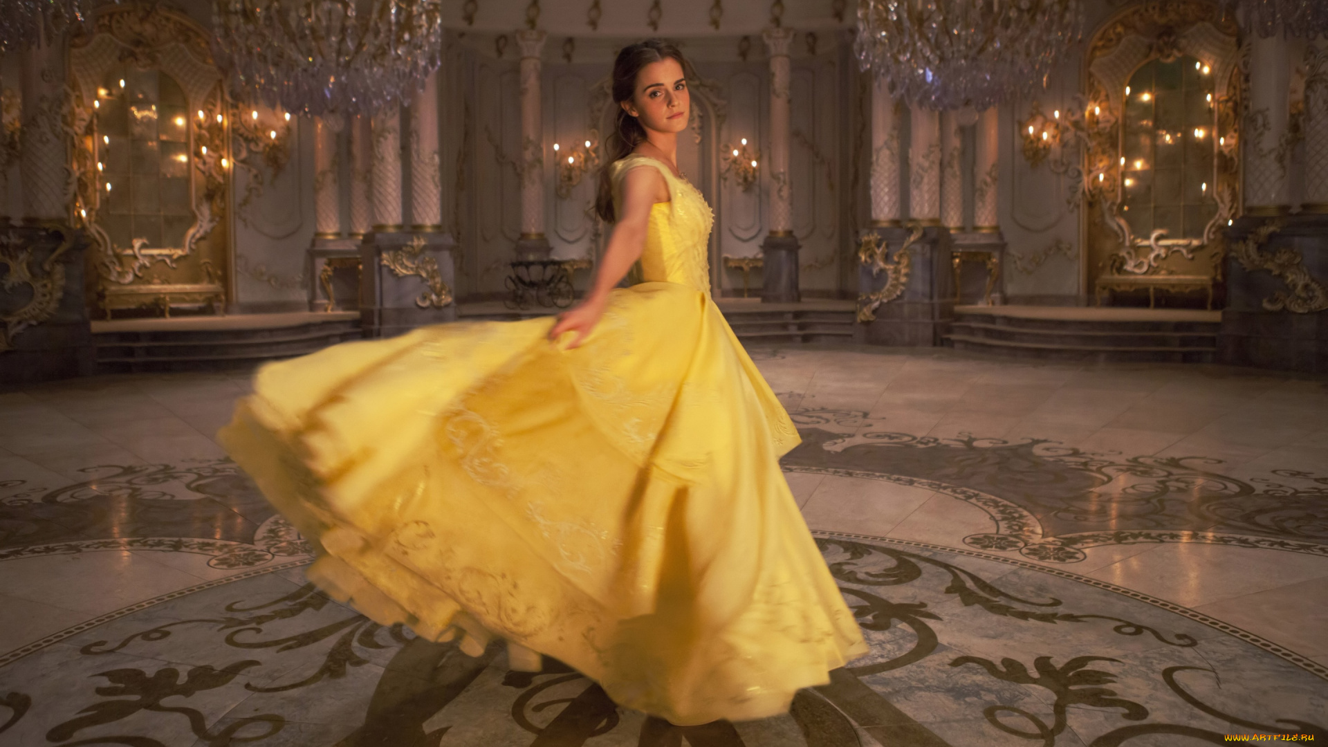 кино, фильмы, beauty, and, the, beast, beauty, and, the, beast, dress, movie, yellow, emma, watson, cinema, film, disney, fairy, tale