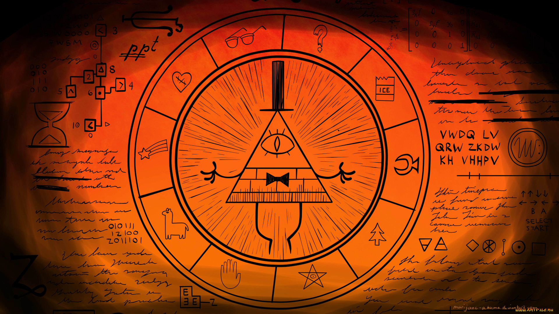 мультфильмы, gravity, falls, gravity, falls, bill, cipher, билл, шифр, гравити, фолз, скупай, золото
