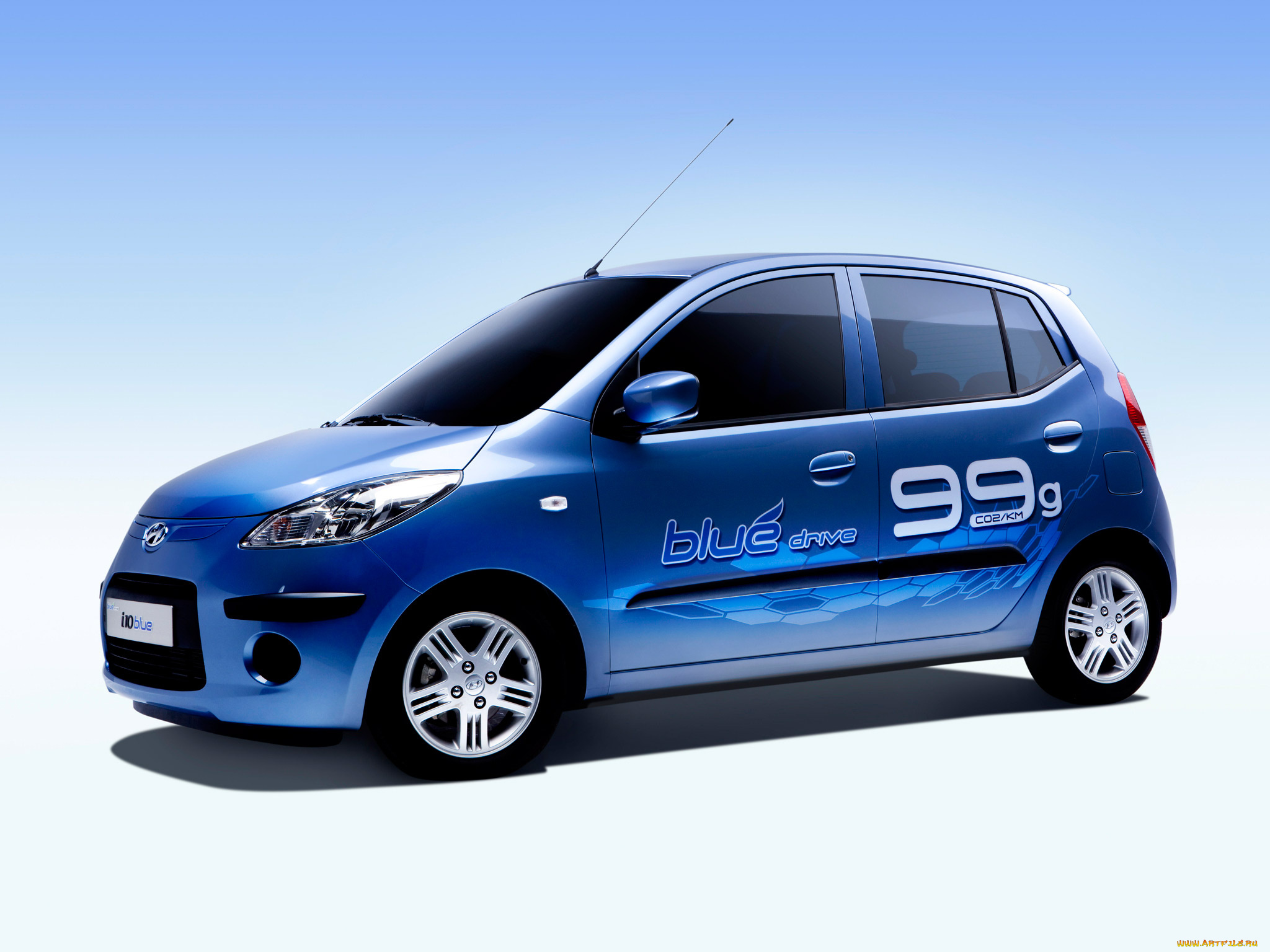 hyundai, i10, blue, drive, concept, 2010, автомобили, hyundai, i10, blue, drive, concept, 2010
