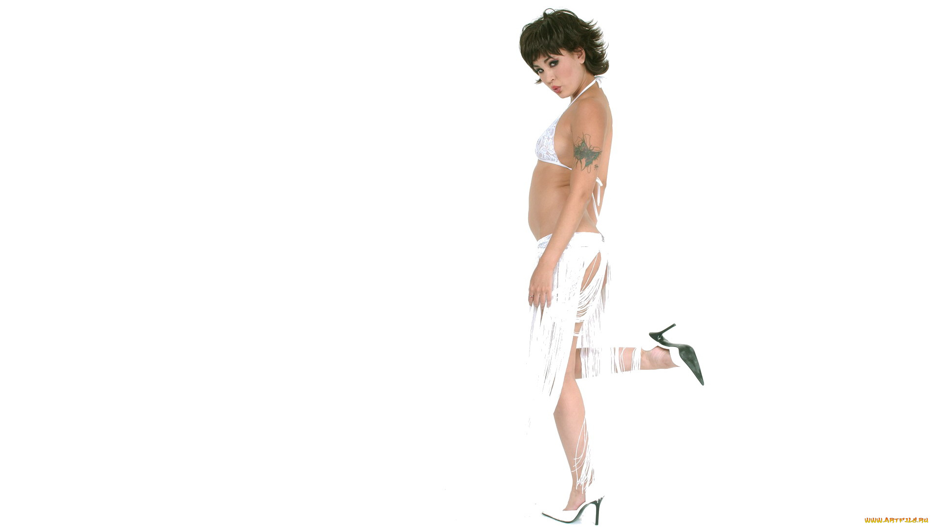 девушки, jade, hsu, джейд, хсу, шатенка, купальник, юбка, каблуки, тату