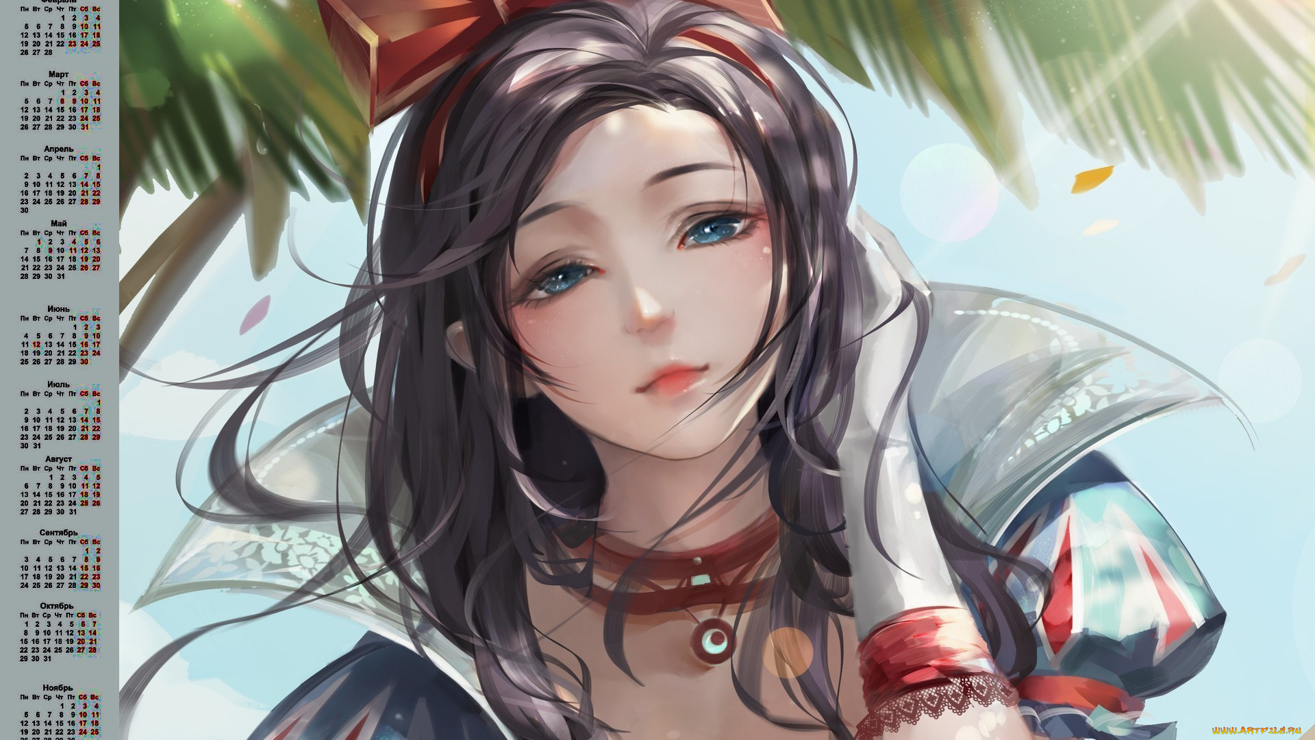 календари, кино, , мультфильмы, 2018, белоснежка, взгляд, бант, девушка