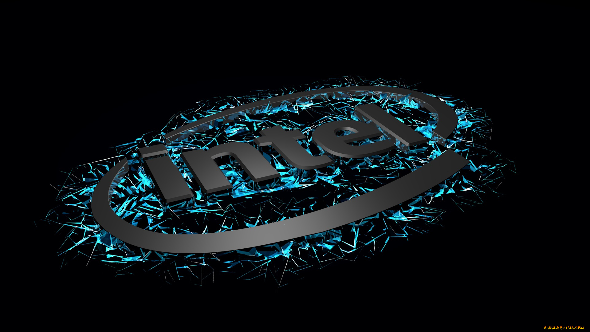 компьютеры, intel, фон, логотип