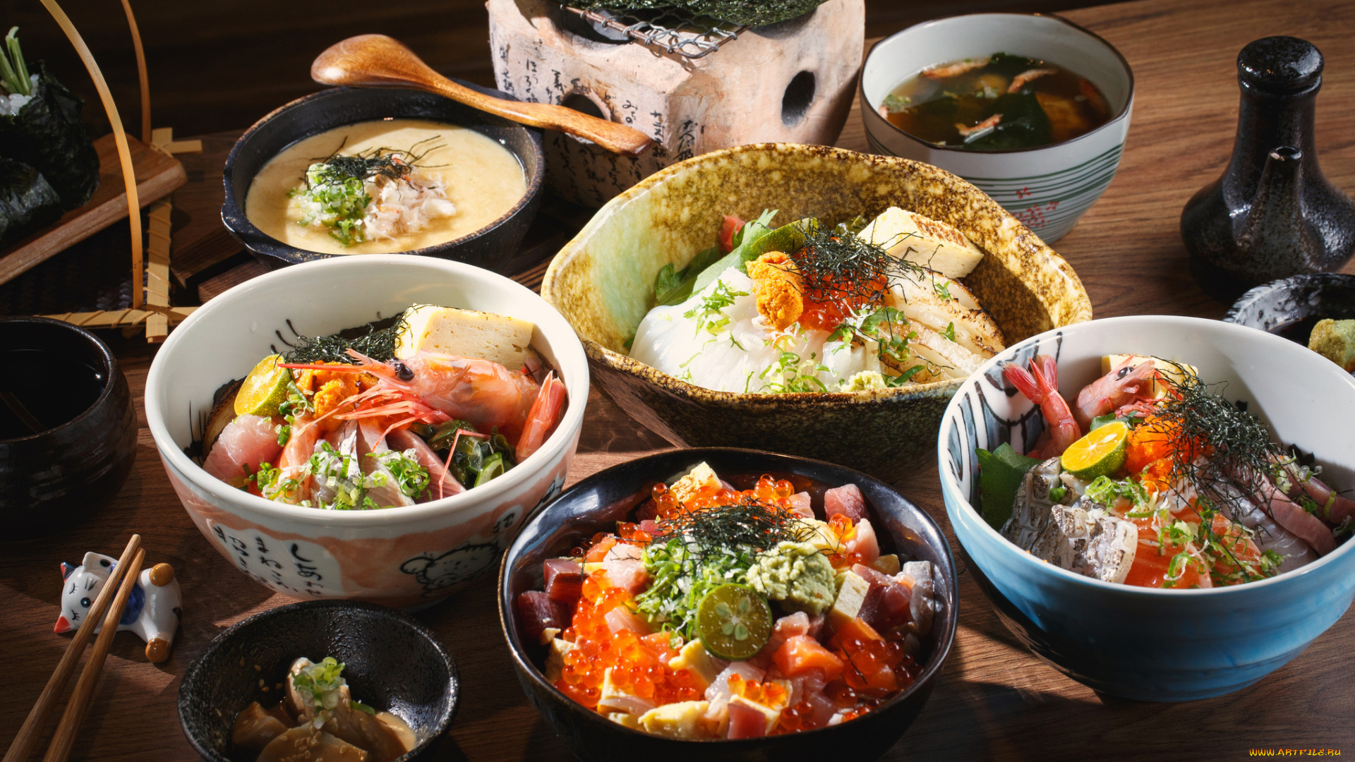 еда, рыбные, блюда, , с, морепродуктами, снедь