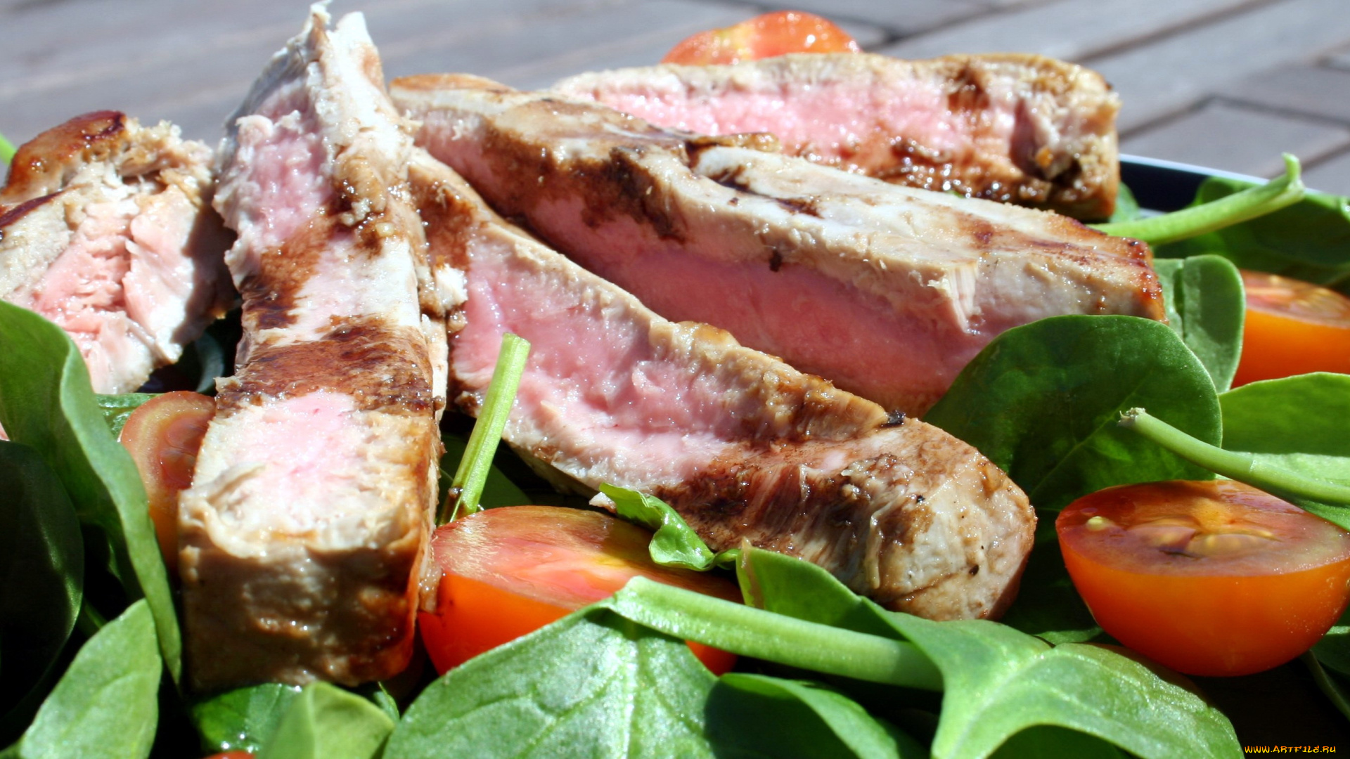 еда, рыбные, блюда, , с, морепродуктами, тунец