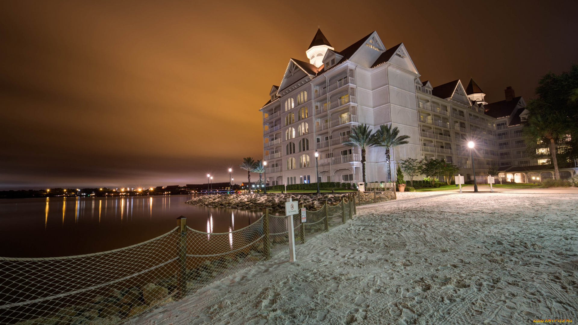 grand, floridian, resort, города, -, огни, ночного, города, простор