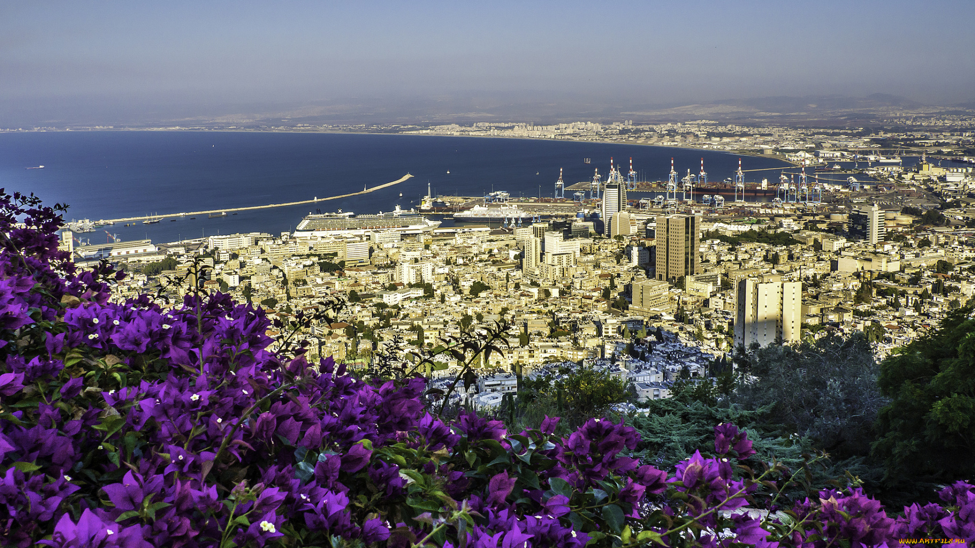 haifa, города, -, панорамы, простор