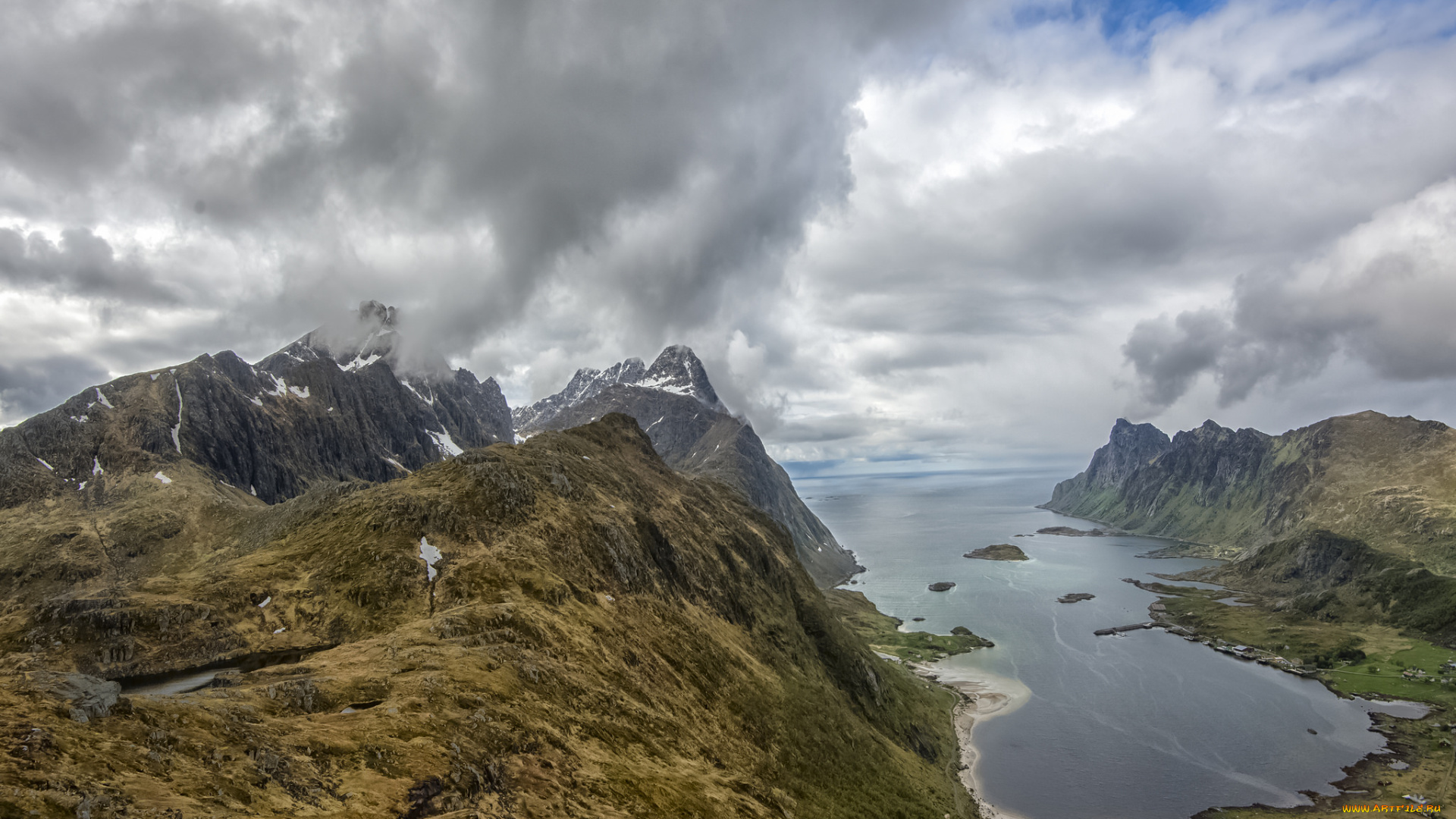 природа, побережье, простор