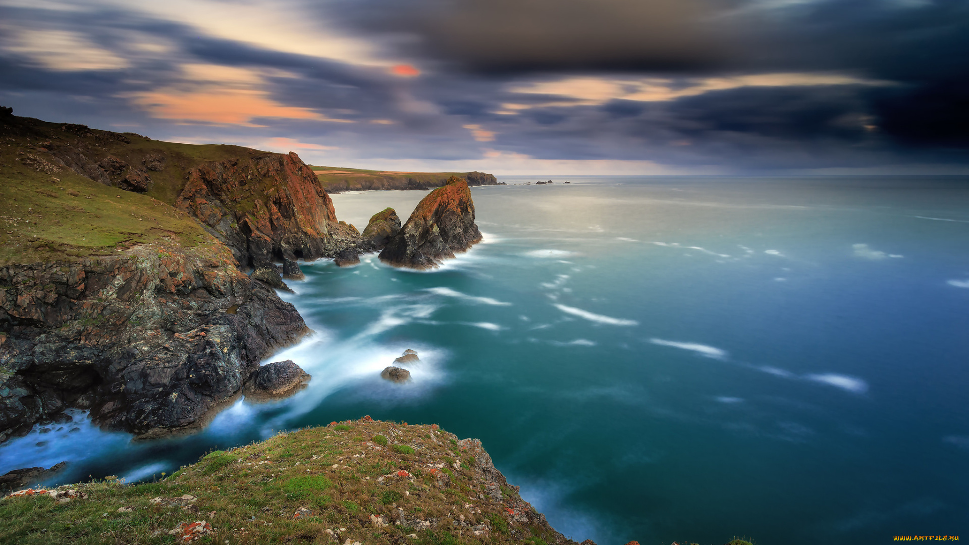 природа, побережье, простор