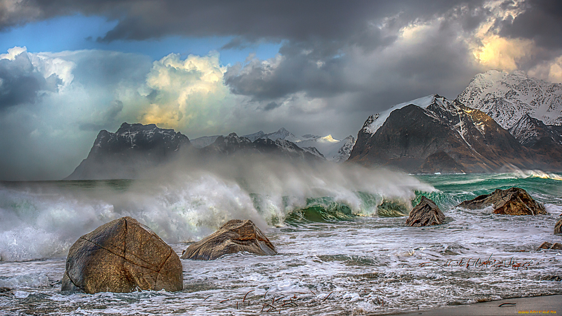 природа, побережье, простор