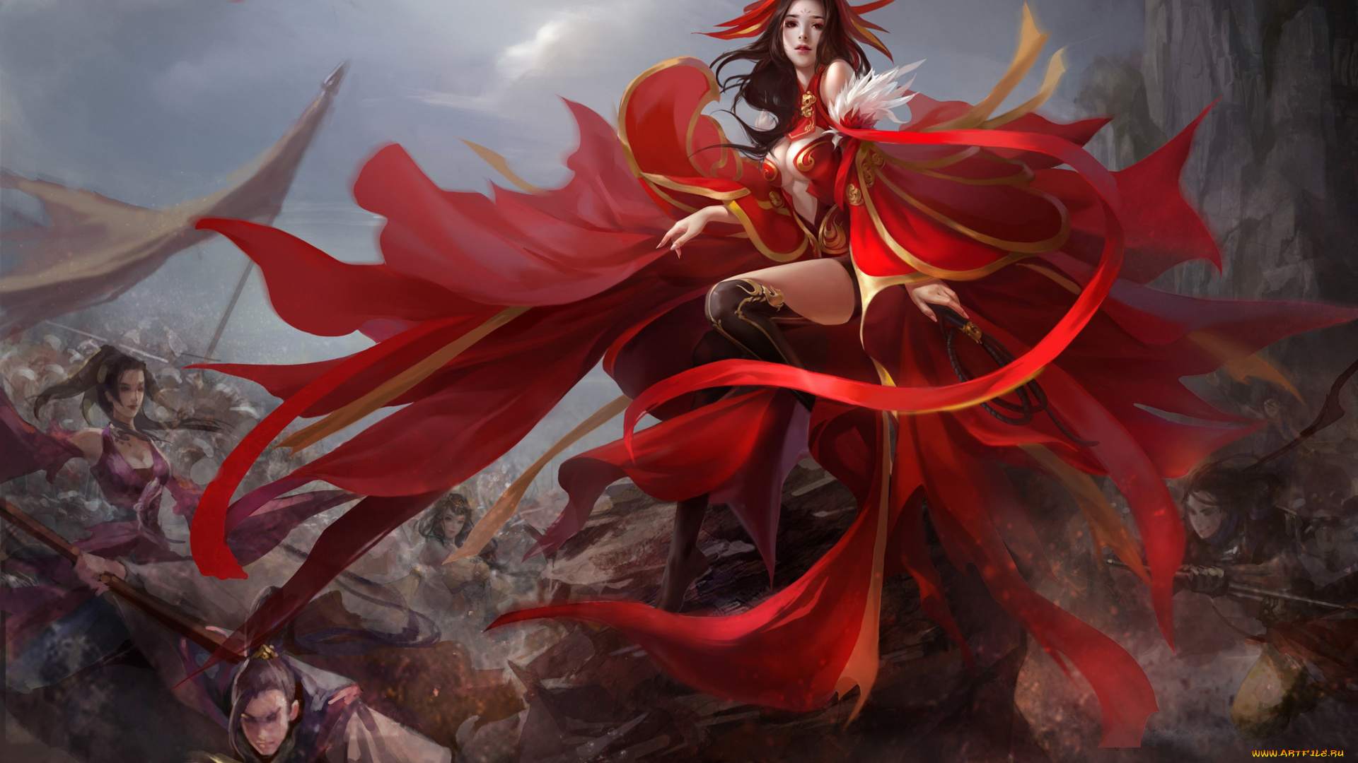 видео, игры, ~~~другое~~~, игра, девушка, china, fantasy, battle, great, but, cheap, локация, art