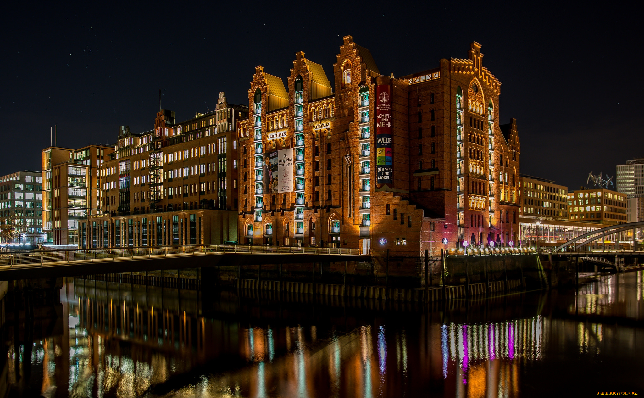 hamburg, -, maritime, museum, города, гамбург, , германия, простор