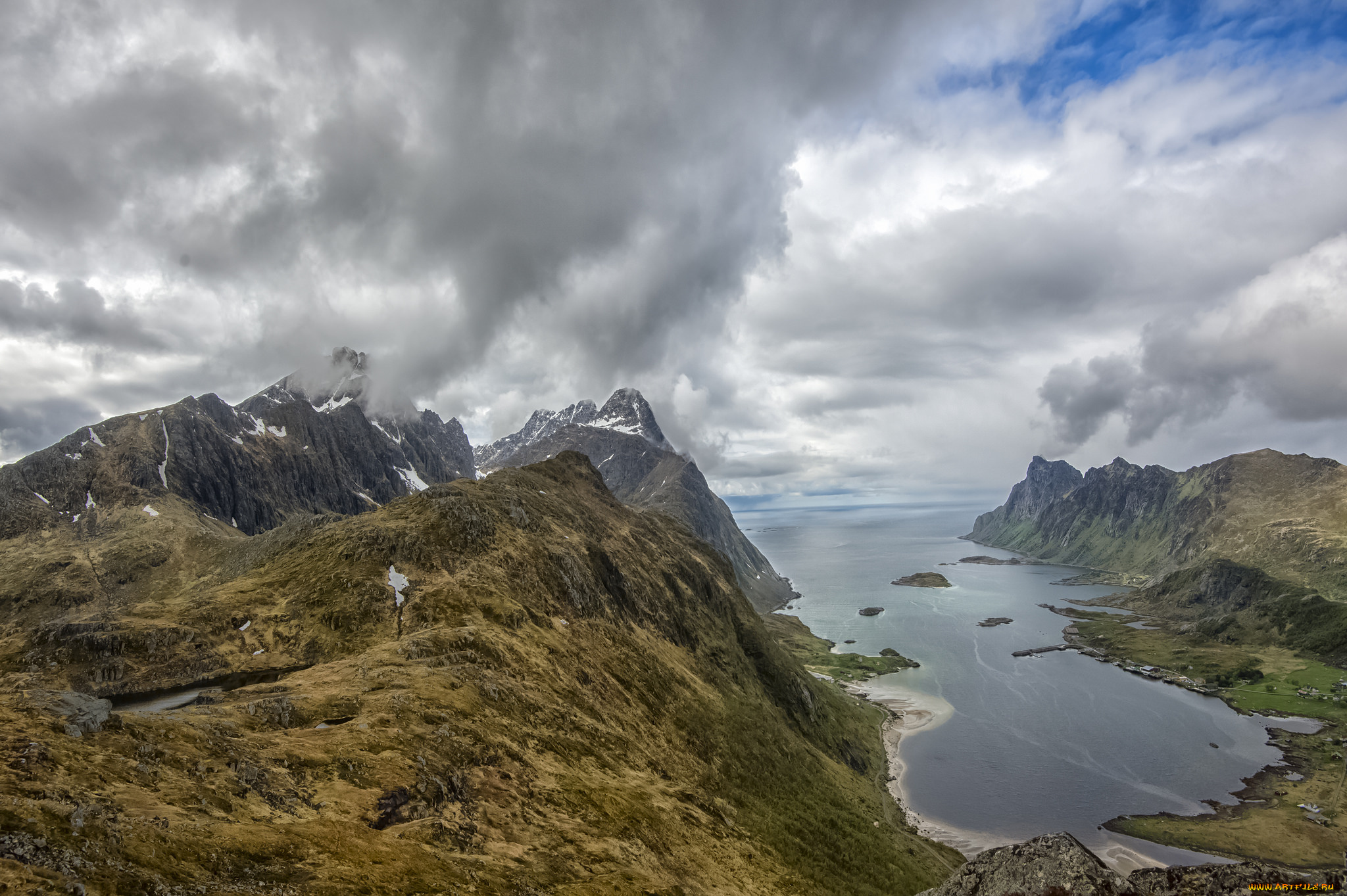 природа, побережье, простор