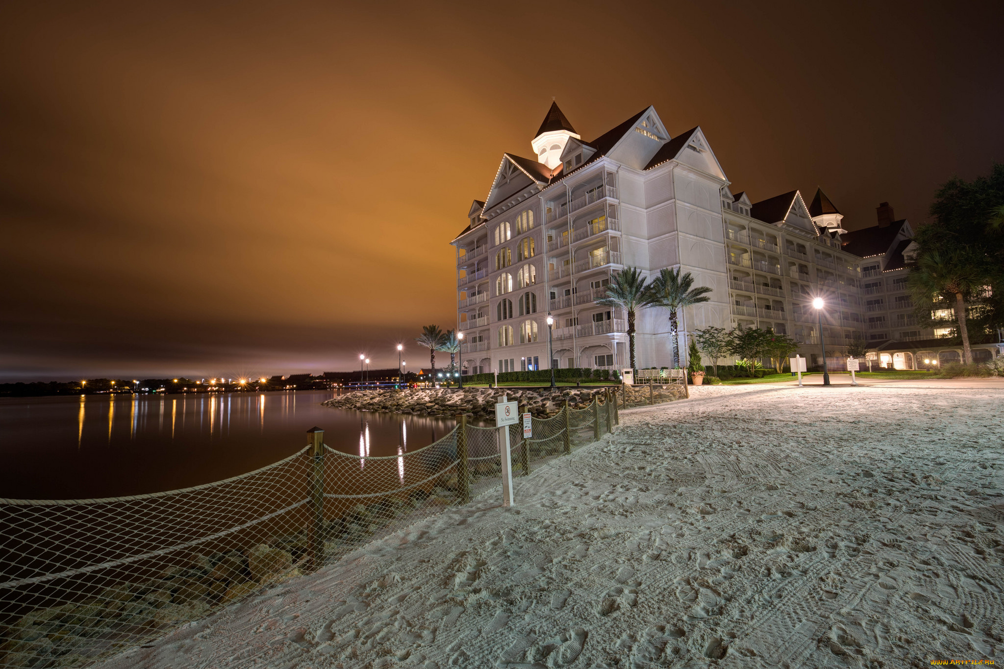 grand, floridian, resort, города, -, огни, ночного, города, простор