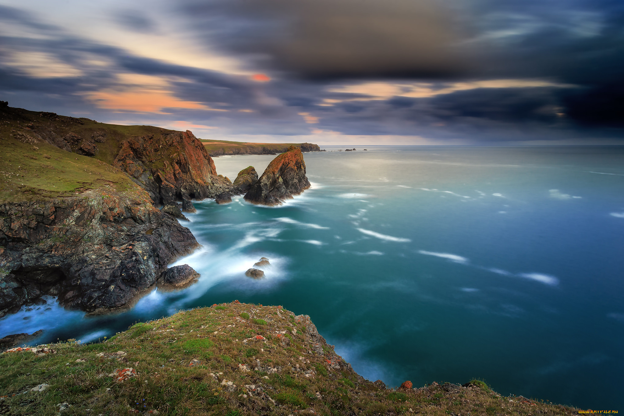 природа, побережье, простор