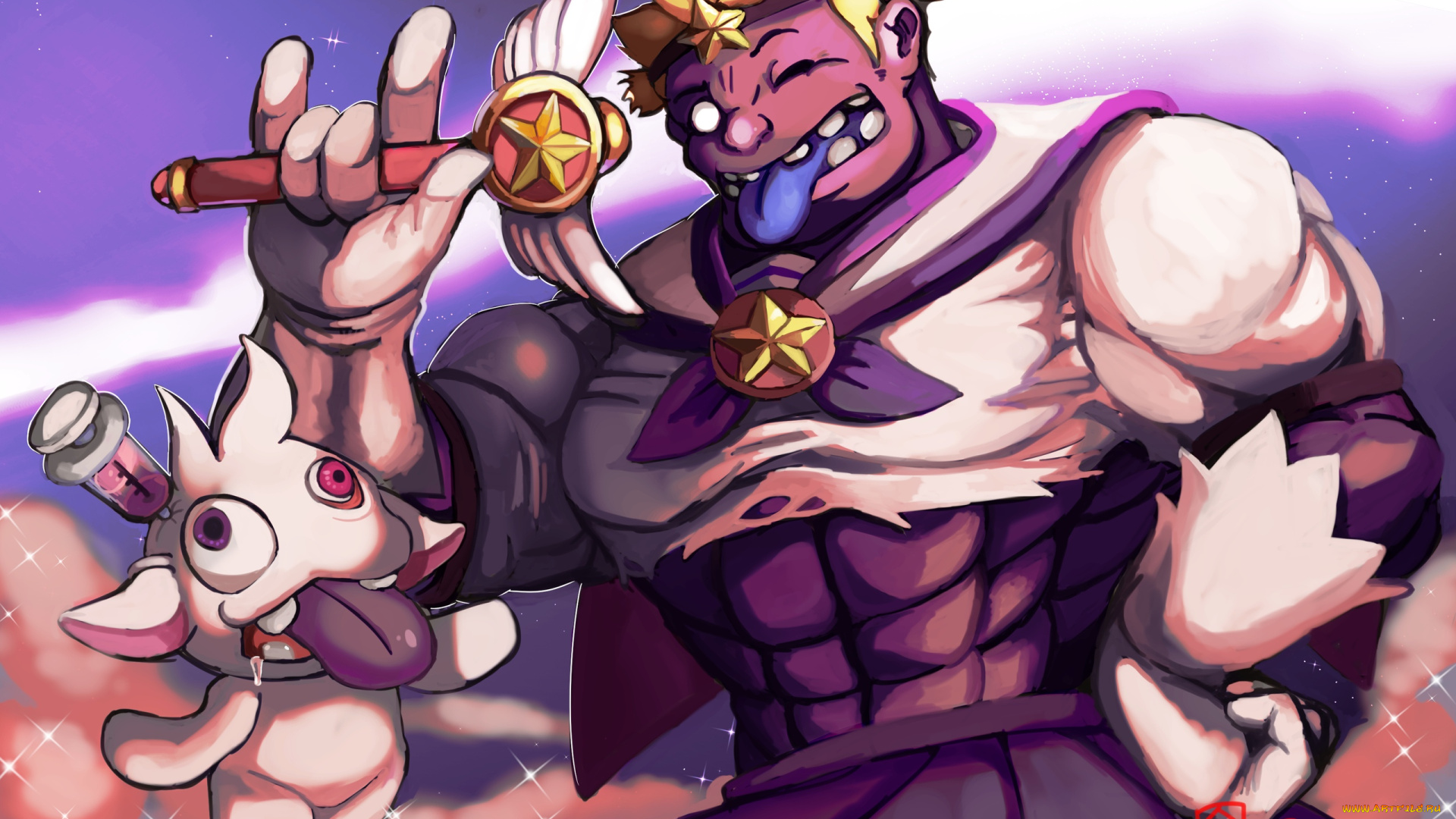 видео, игры, league, of, legends, язык, жезл, существо, mundo