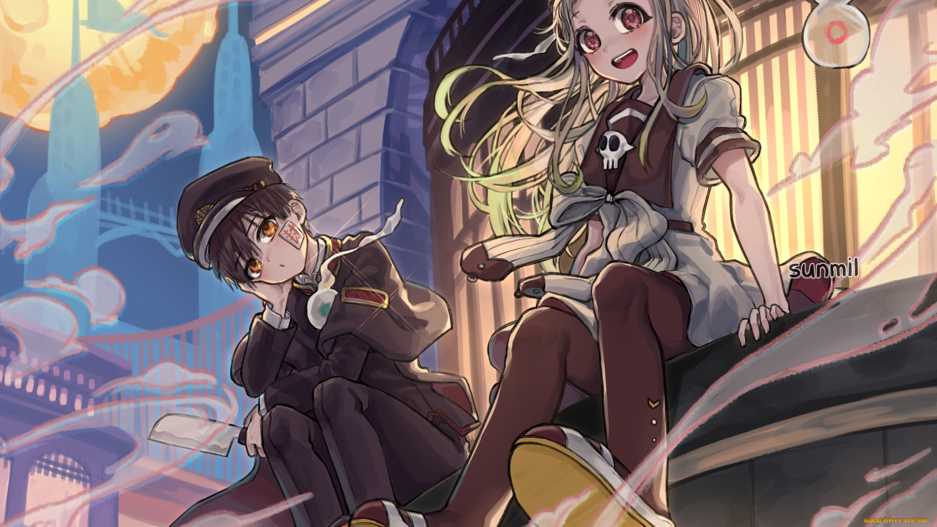 аниме, jibaku, shounen, hanako-kun, jibaku, shounen, hanako, kun