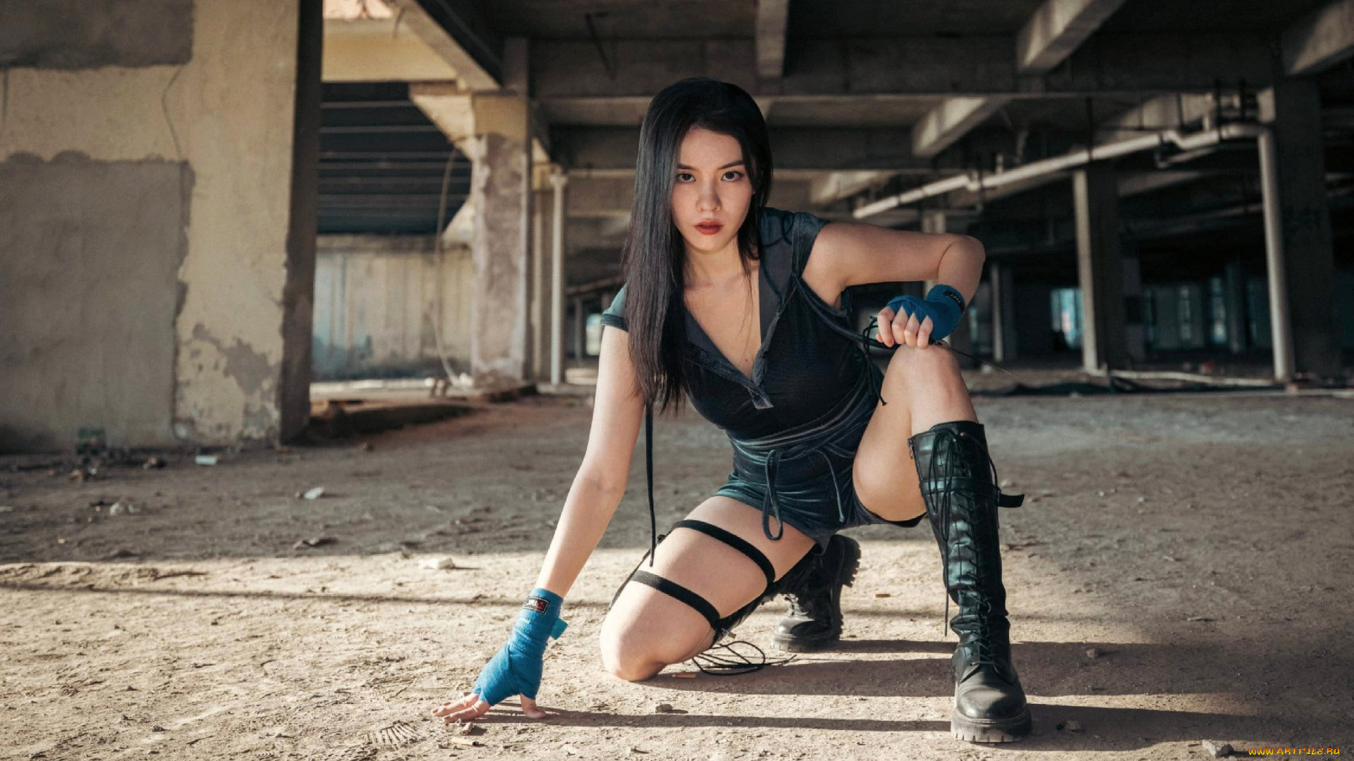 девушки, -, азиатки, азиатка, поза