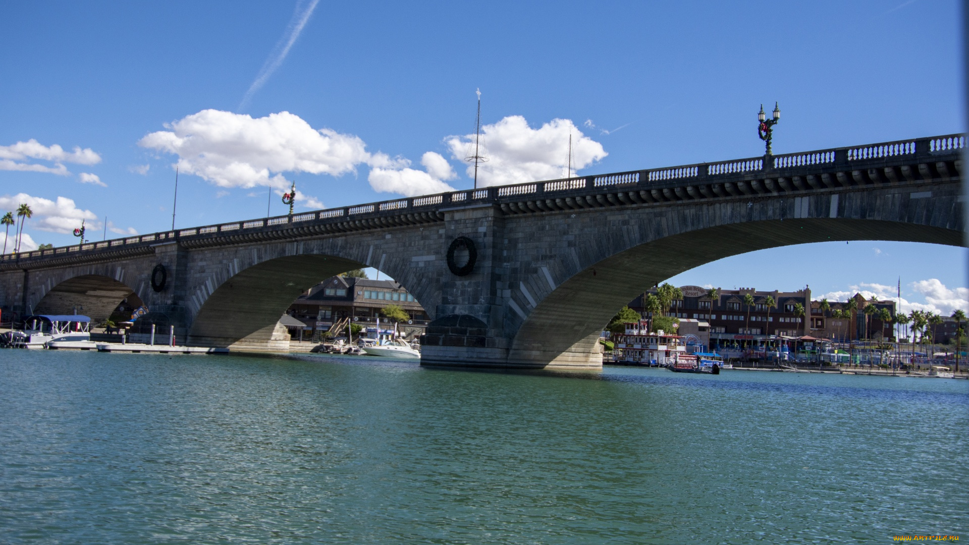 города, -, мосты, река, мост, фонари