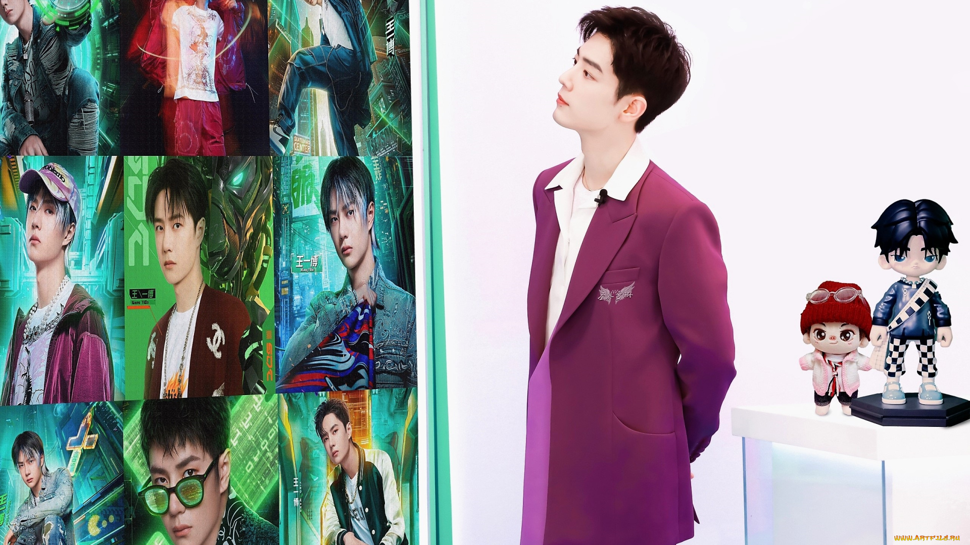 мужчины, xiao, zhan, костюм, куклы, плакаты