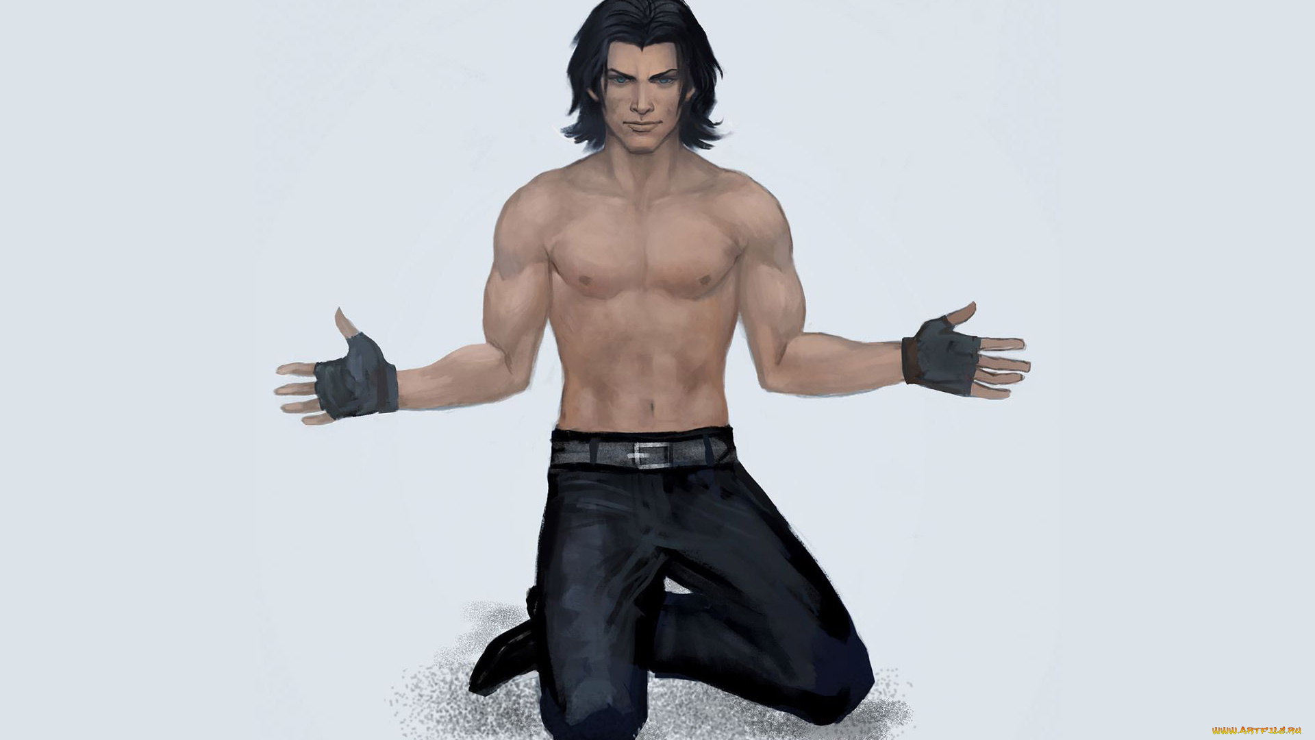 рисованное, люди, мужчина, перчатки, брюки