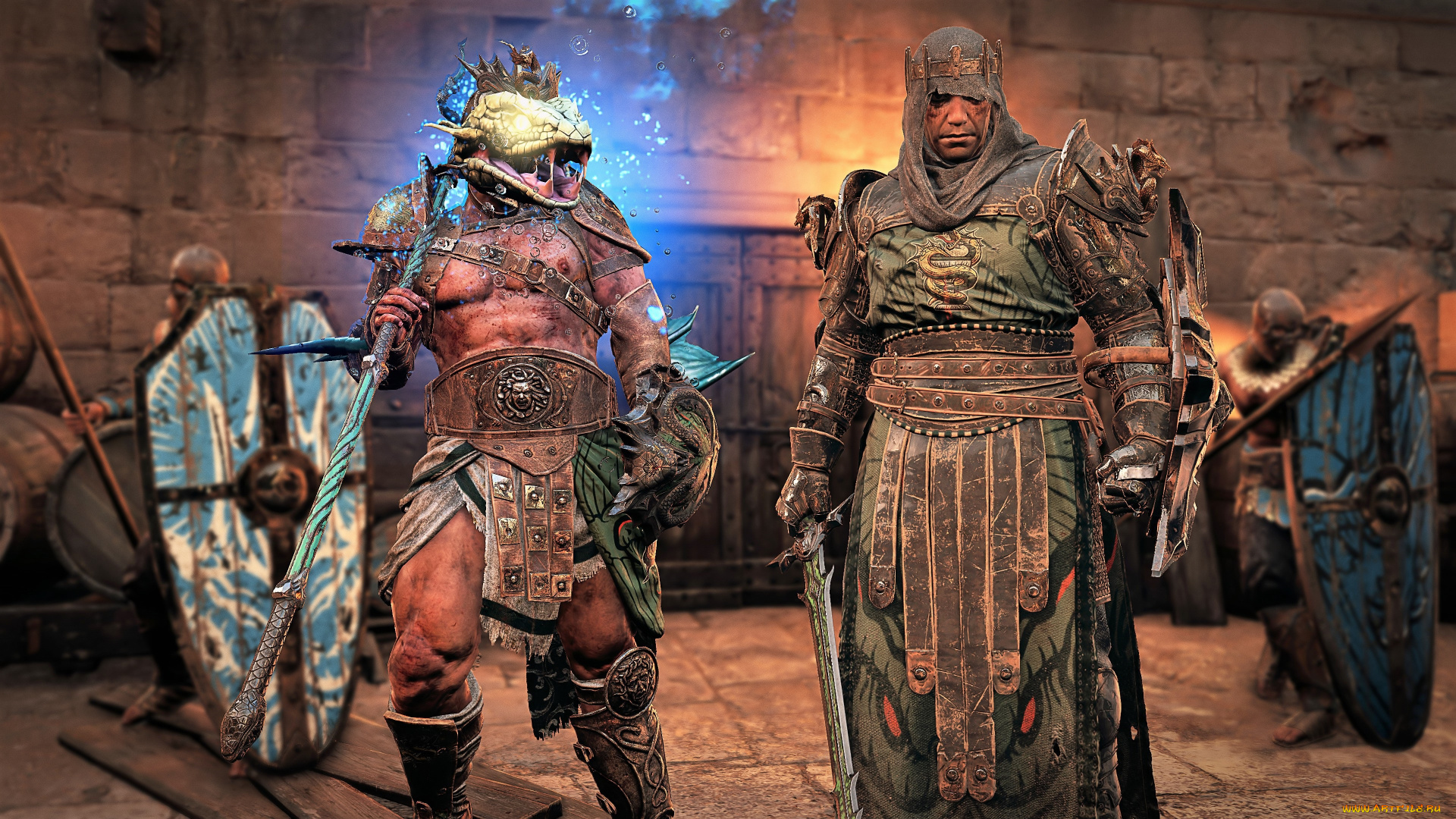 видео, игры, for, honor, , wrath, of, the, jormungandr, воины, крепость