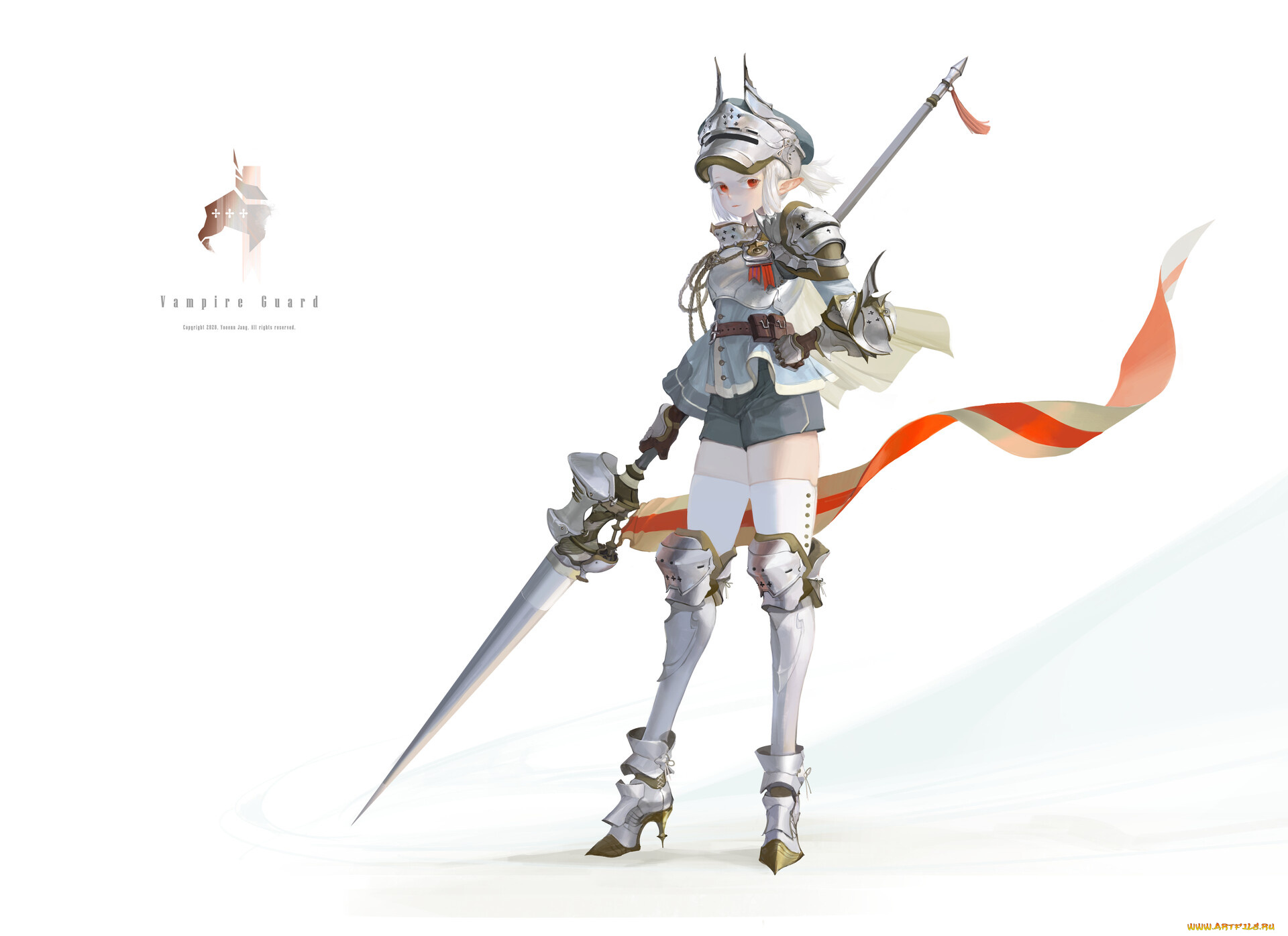 аниме, оружие, , техника, , технологии, девушка, копье