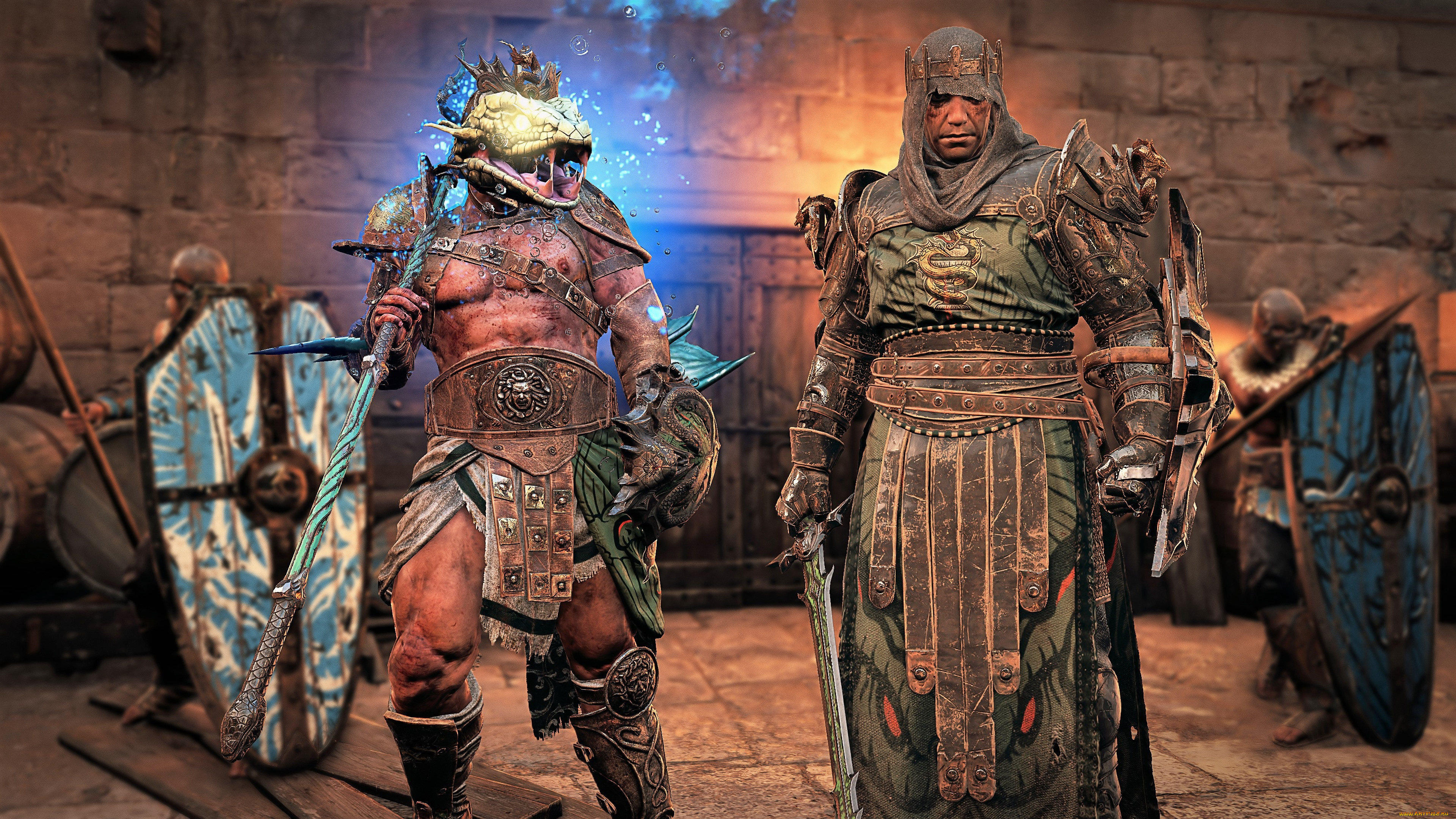 видео, игры, for, honor, , wrath, of, the, jormungandr, воины, крепость