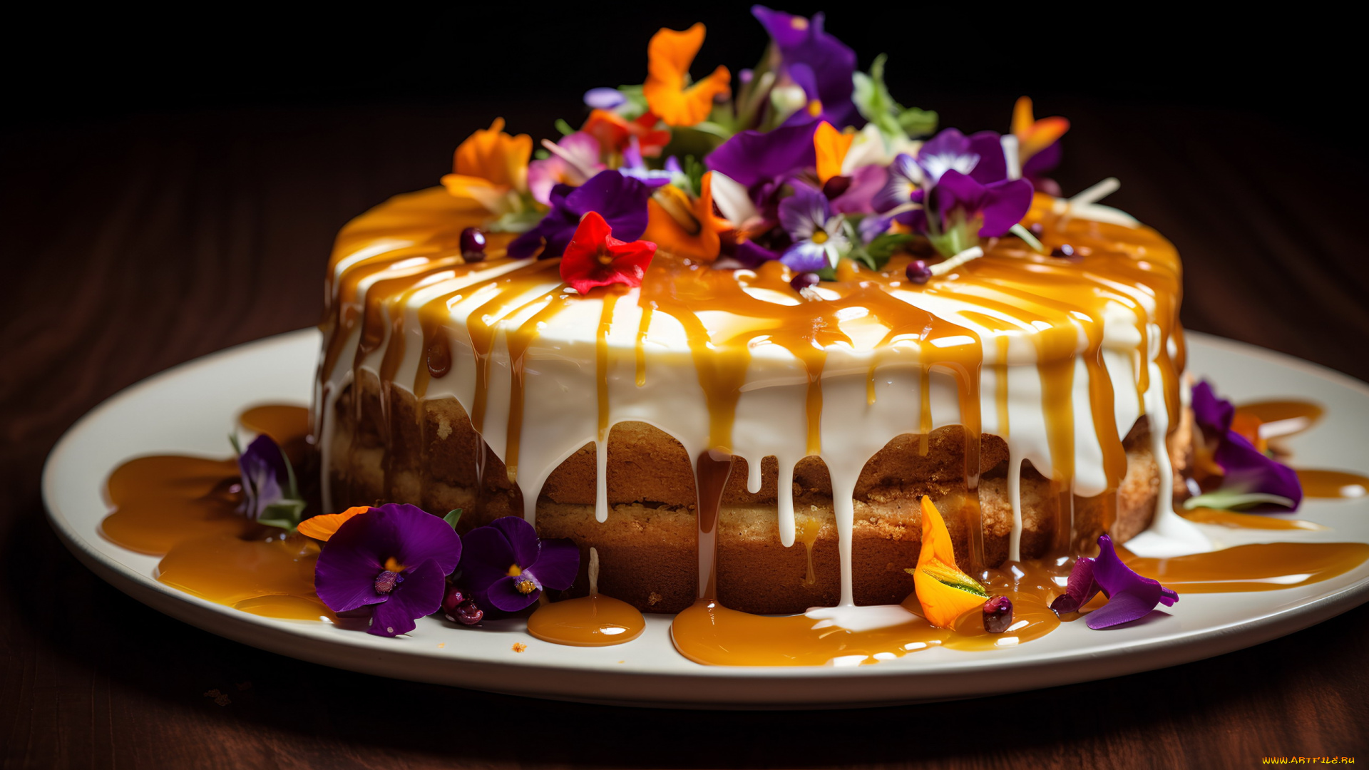 еда, торты, глазурь, торт, карамель