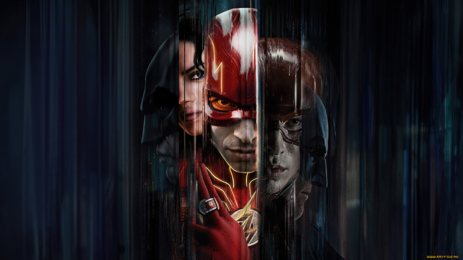 the, flash, , , 2023, , кино, фильмы, the, flash, флэш, фантастика, фэнтези, боевик, ezra, miller, michael, keaton, sasha, calle, постер