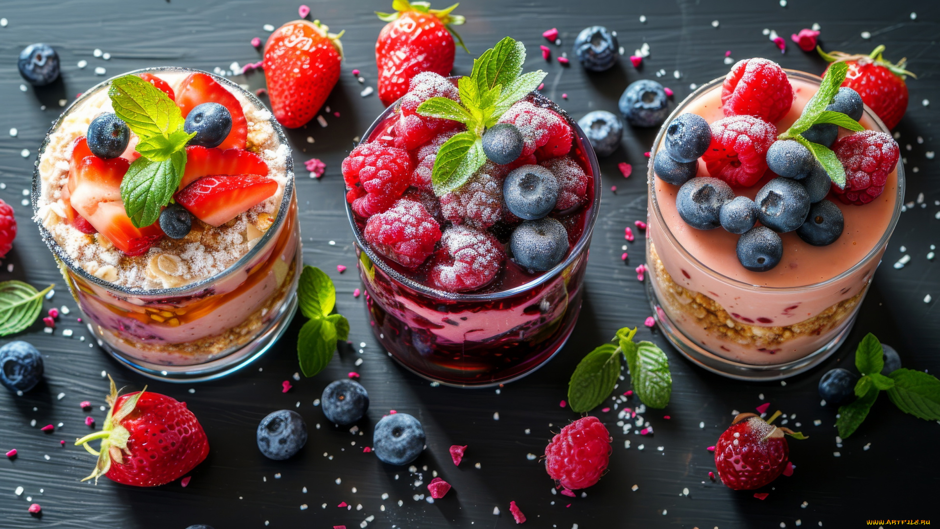 еда, мороженое, , десерты, десерты, ягоды