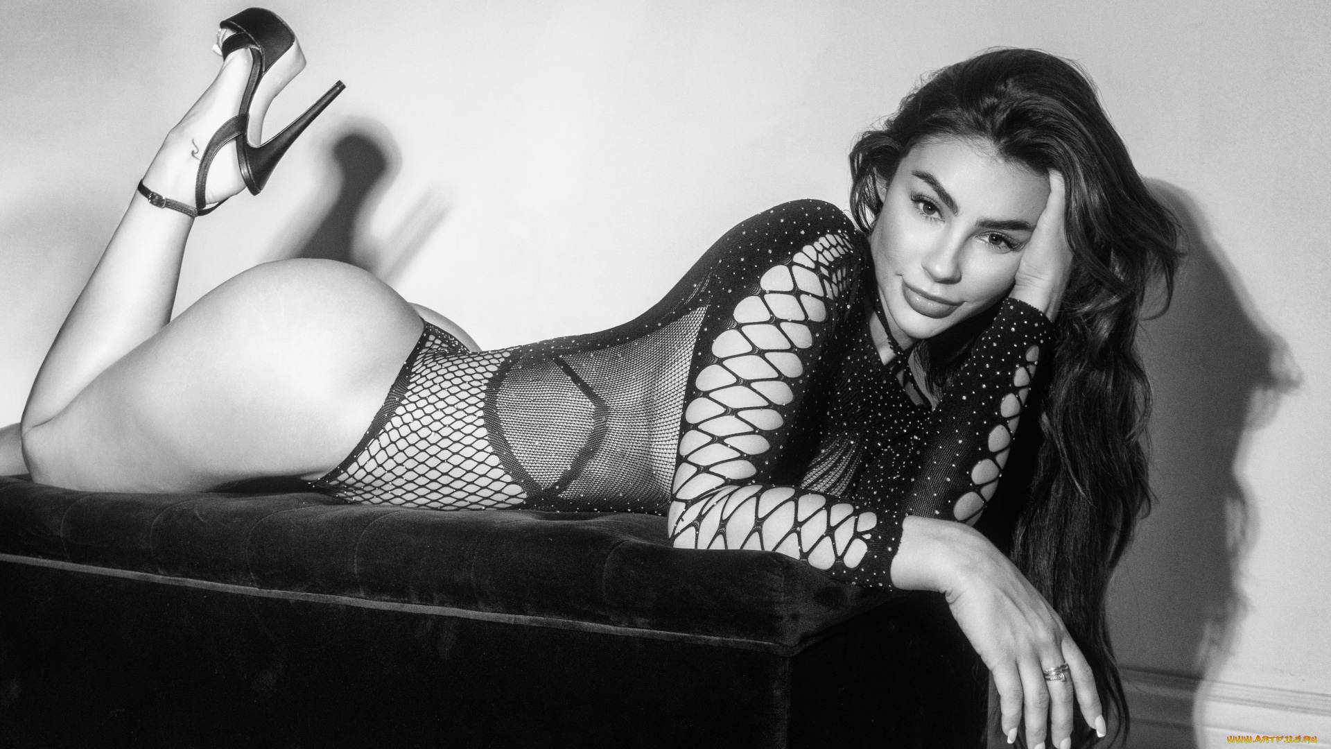 девушки, -, черно-белые, девушка