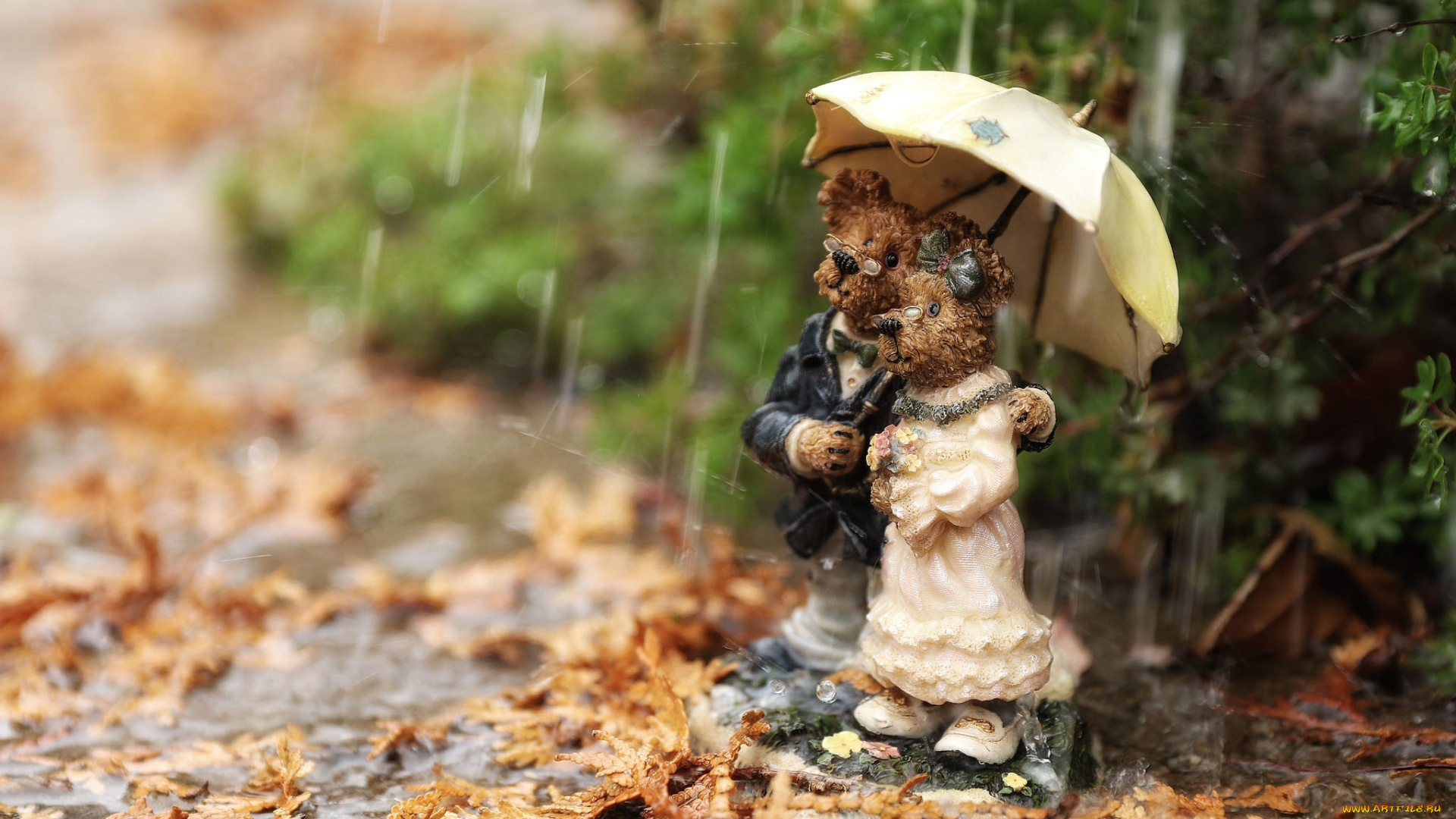 разное, игрушки, дождь