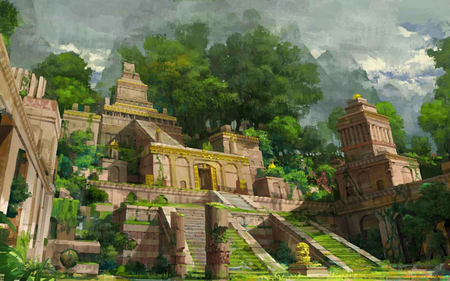 рисованные, города