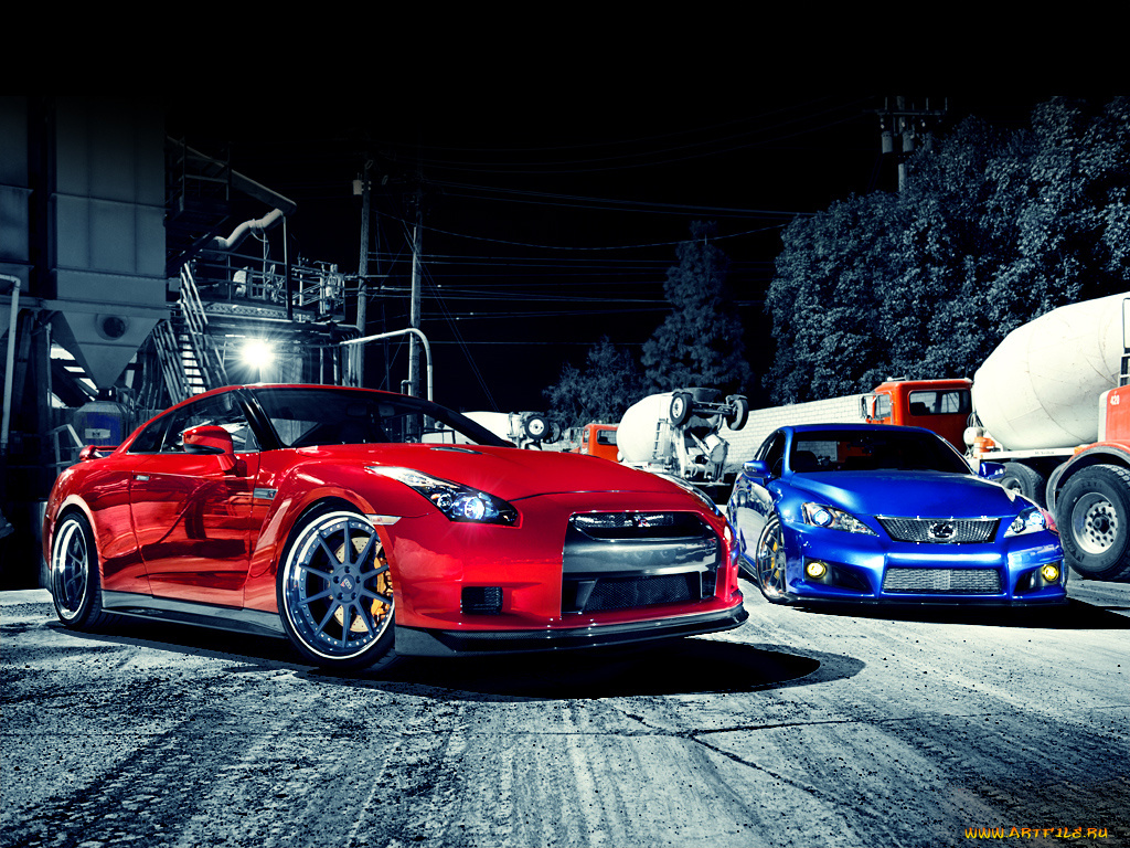 автомобили, разные, вместе