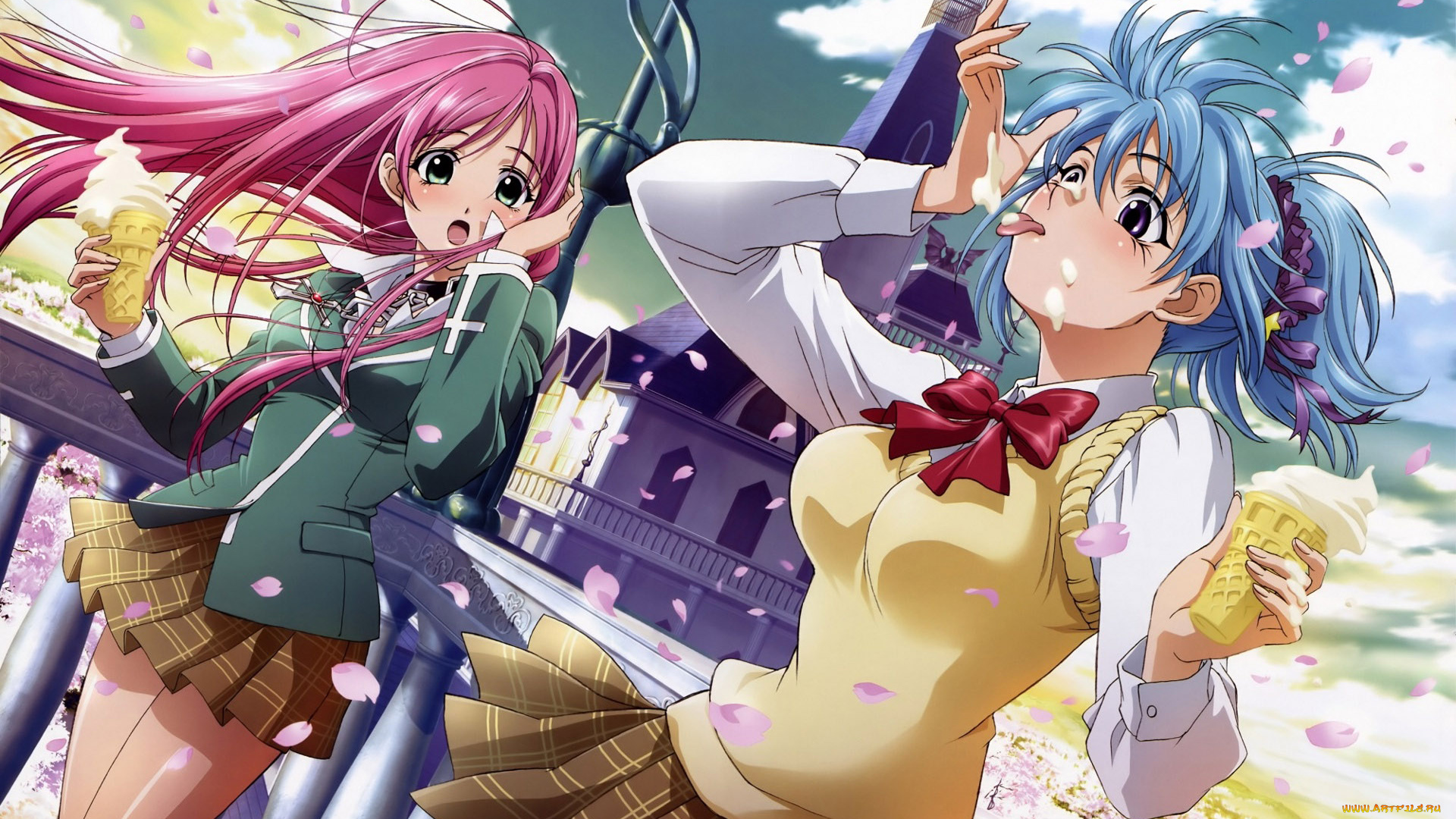 аниме, rosario, vampire
