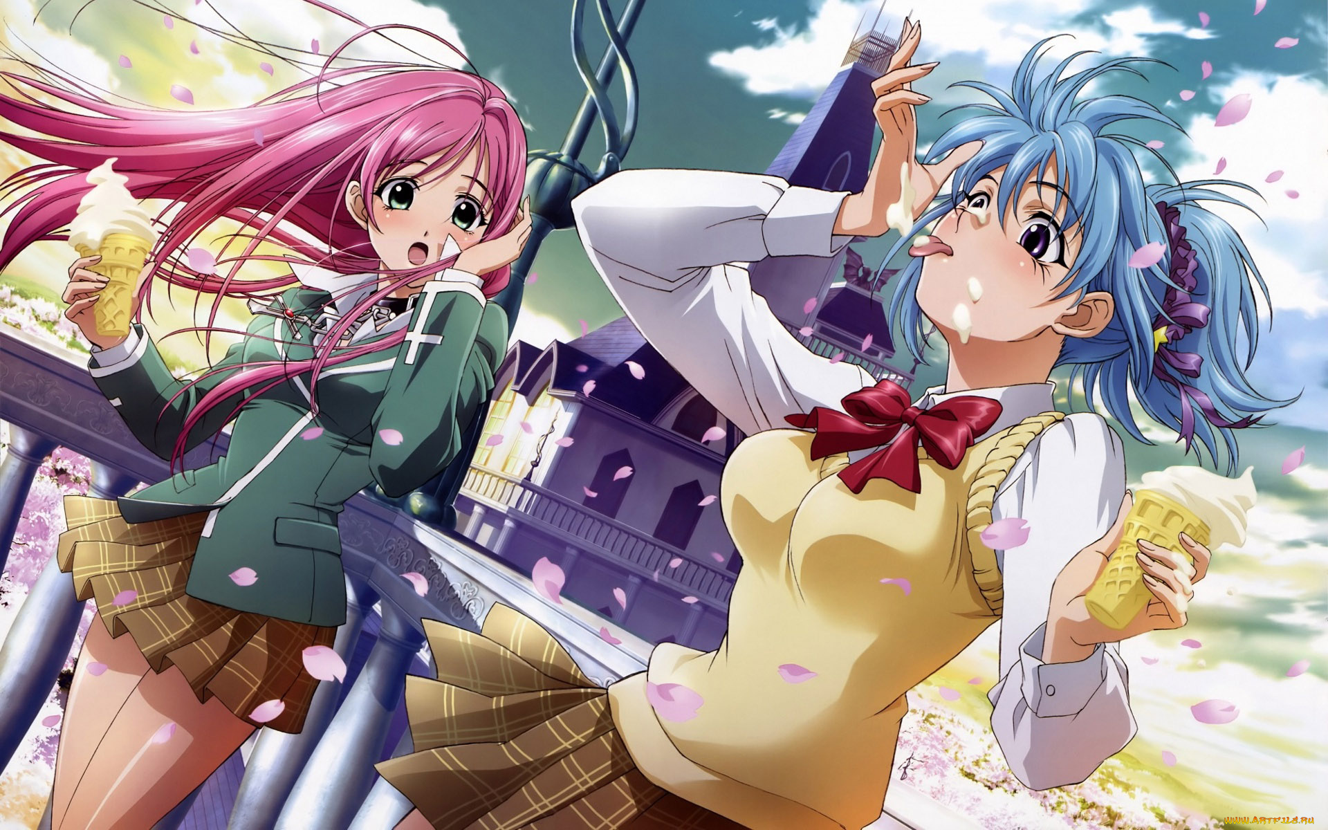 аниме, rosario, vampire