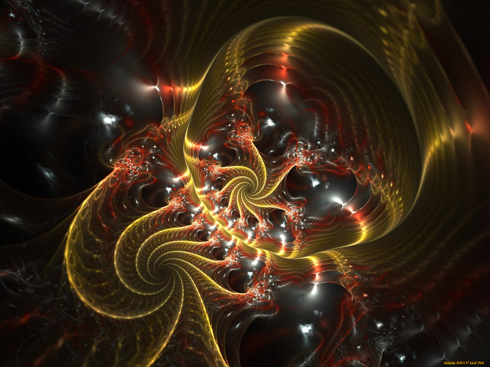 3д, графика, fractal, фракталы, тёмный, узор, фон, абстракция