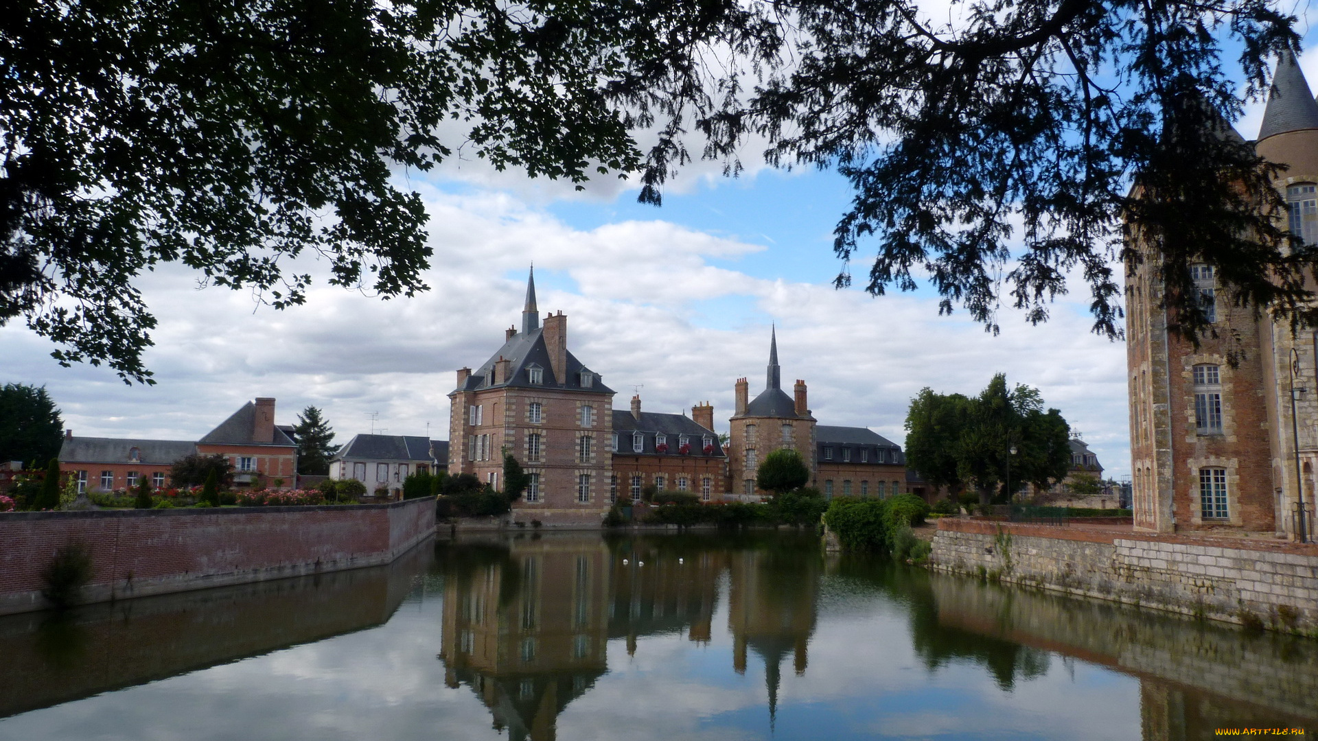 франция, бельгард, города, улицы, площади, набережные, дома, река, мост