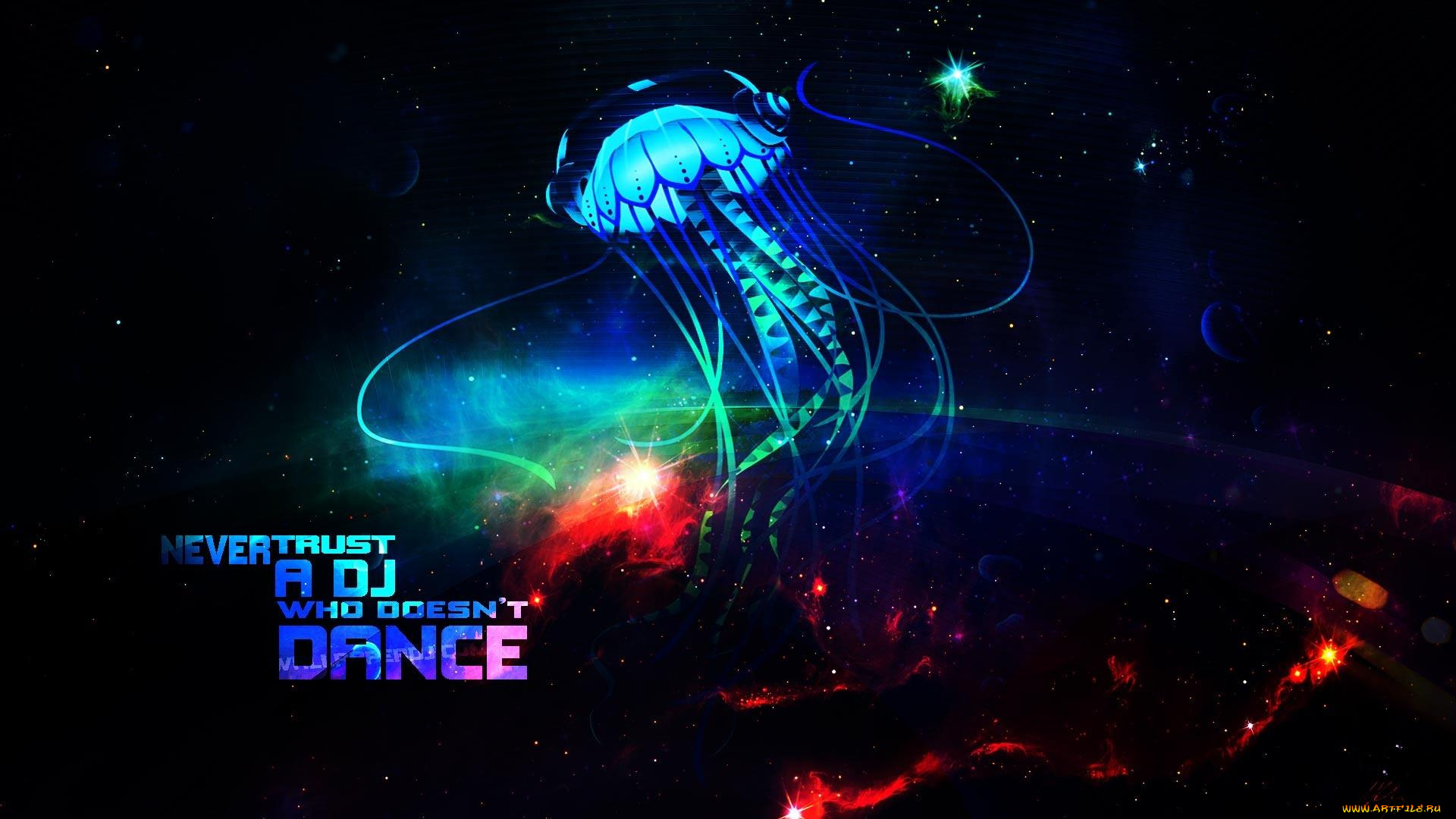 get, lost, in, the, sound, разное, компьютерный, дизайн, космос, медуза, надпись, вспышки