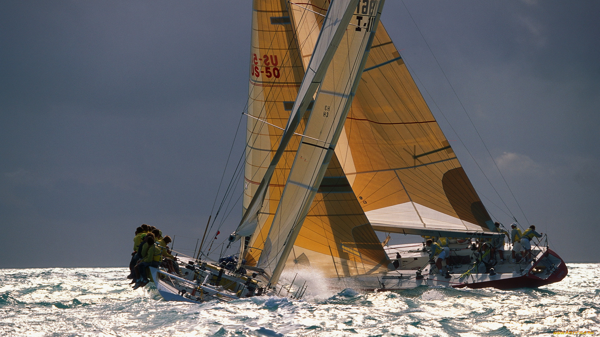 корабли, парусники, парусник, море