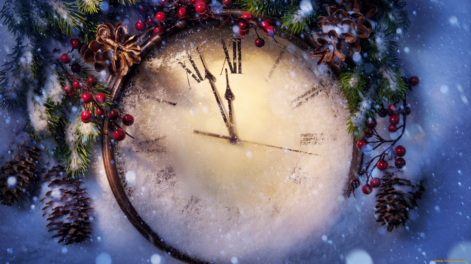 праздничные, разное, новый, год, часы