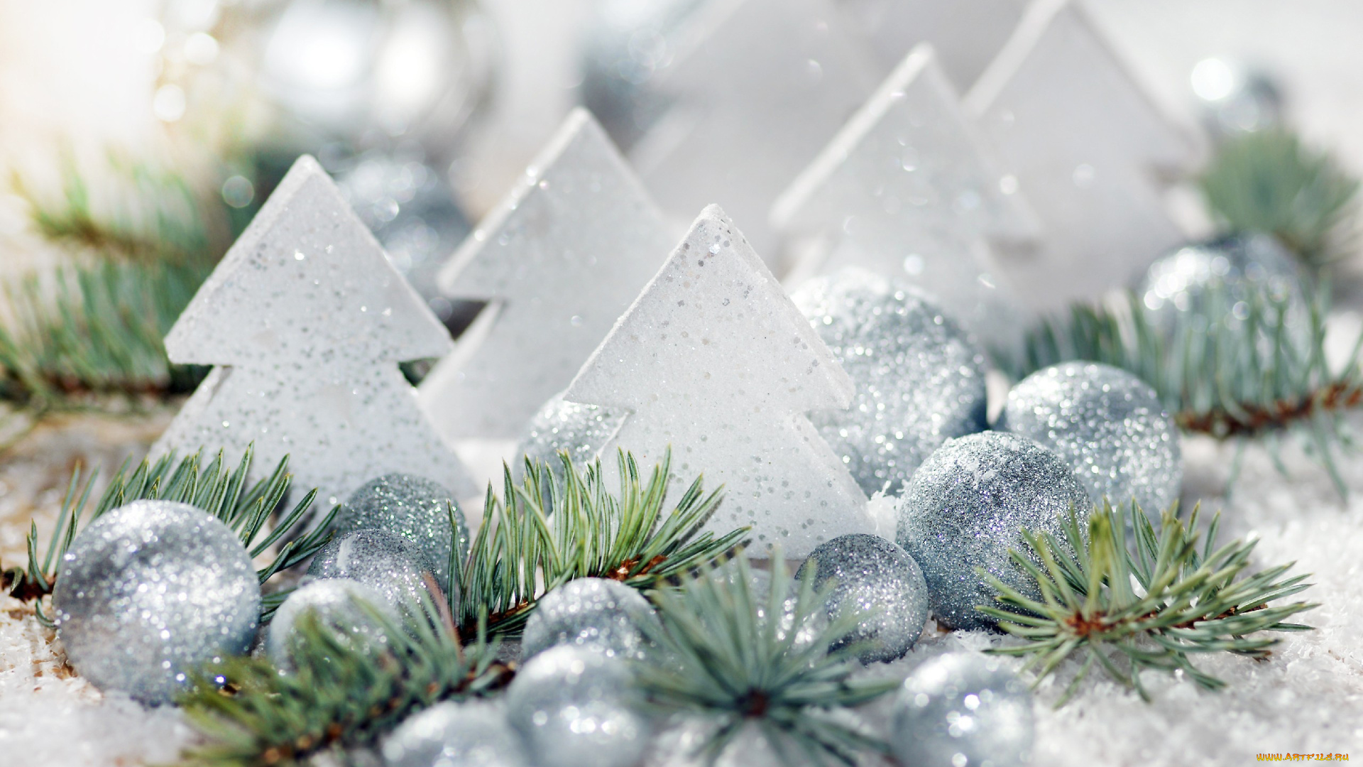 праздничные, шарики, серебряный