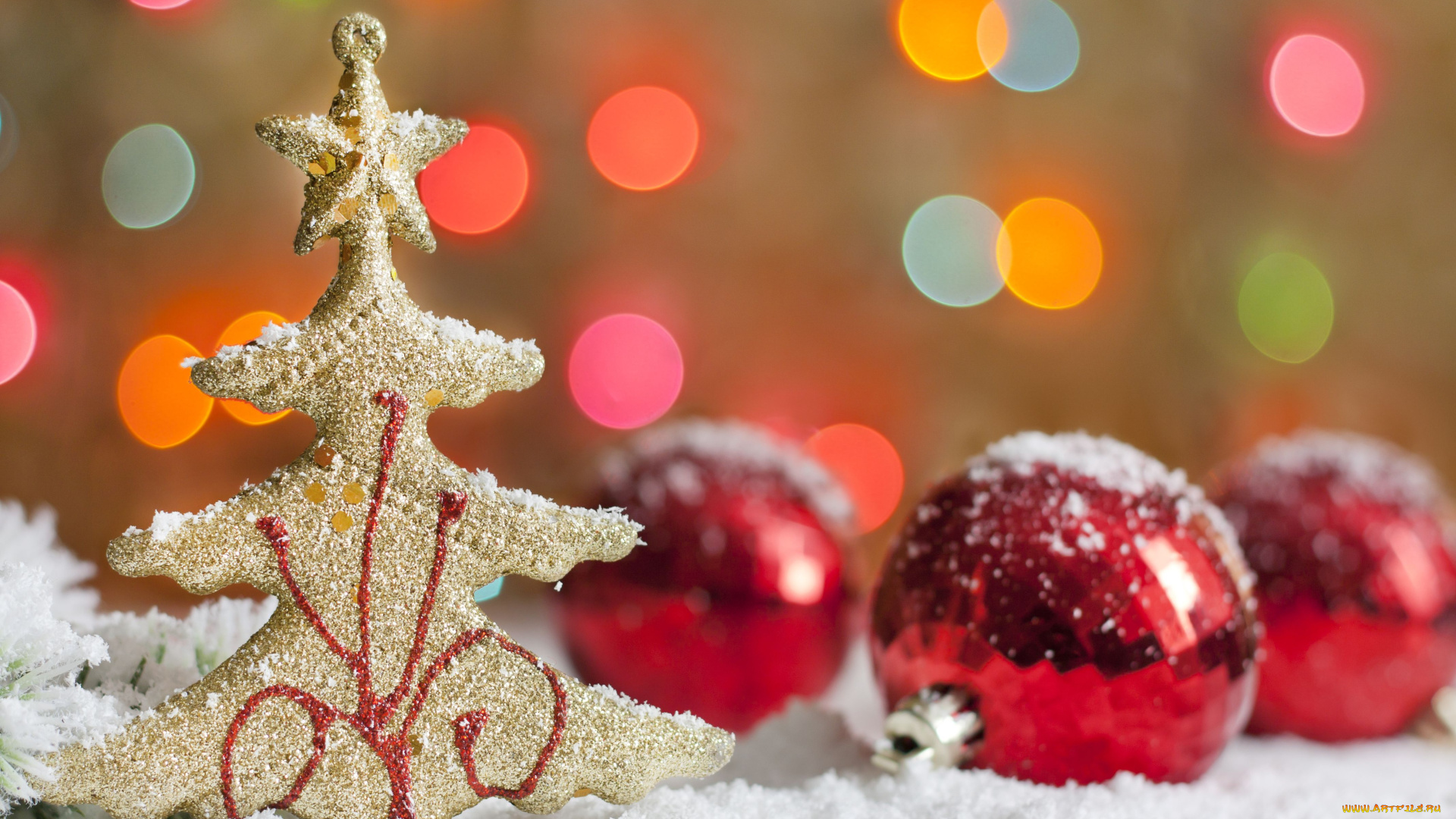 праздничные, украшения, шарики, ёлочка