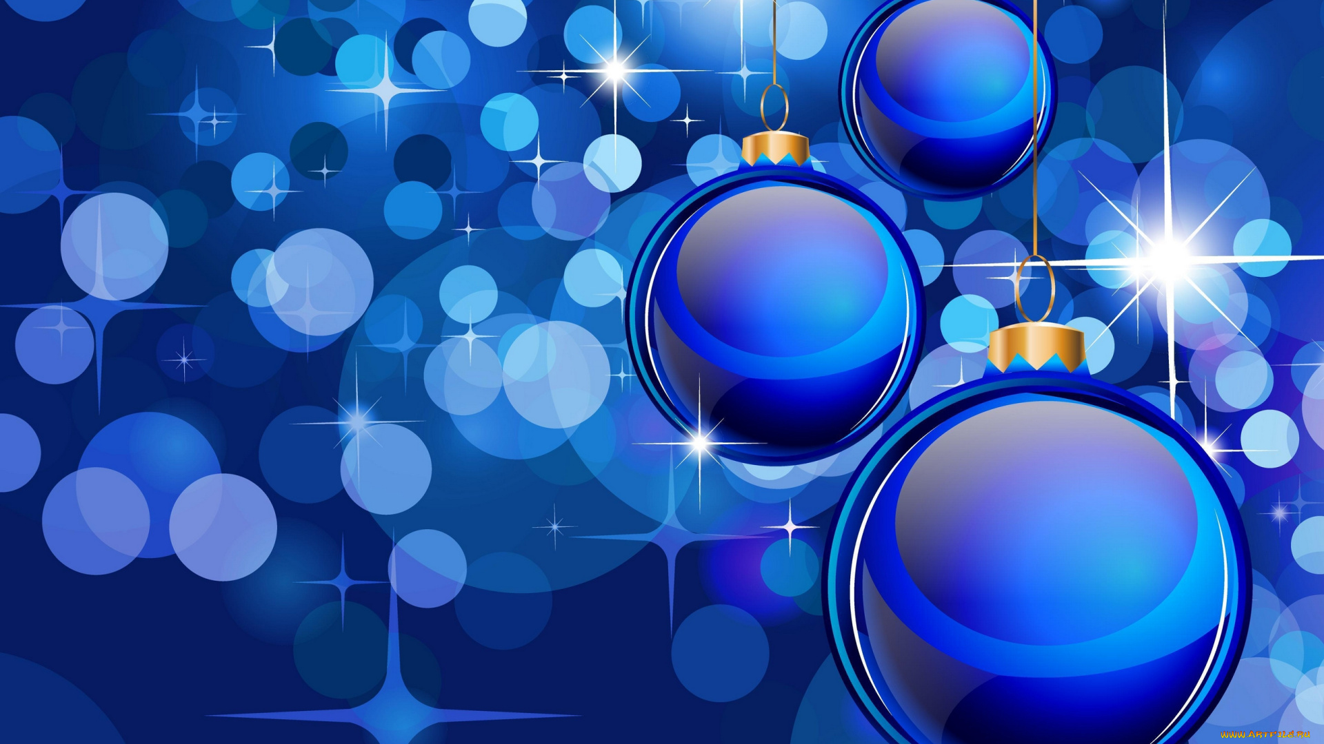 праздничные, векторная, графика, новый, год, шарики, блики
